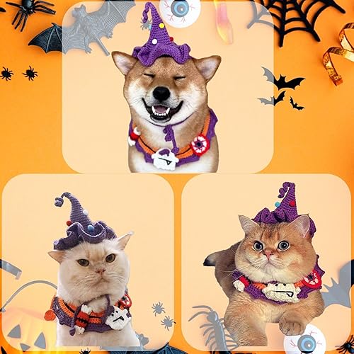 Miniatura 6 de Disfraz de Halloween para perro, collar hecho a mano para perros, gatos, mascotas, cachorros, gatitos medianos, grandes, pequeños