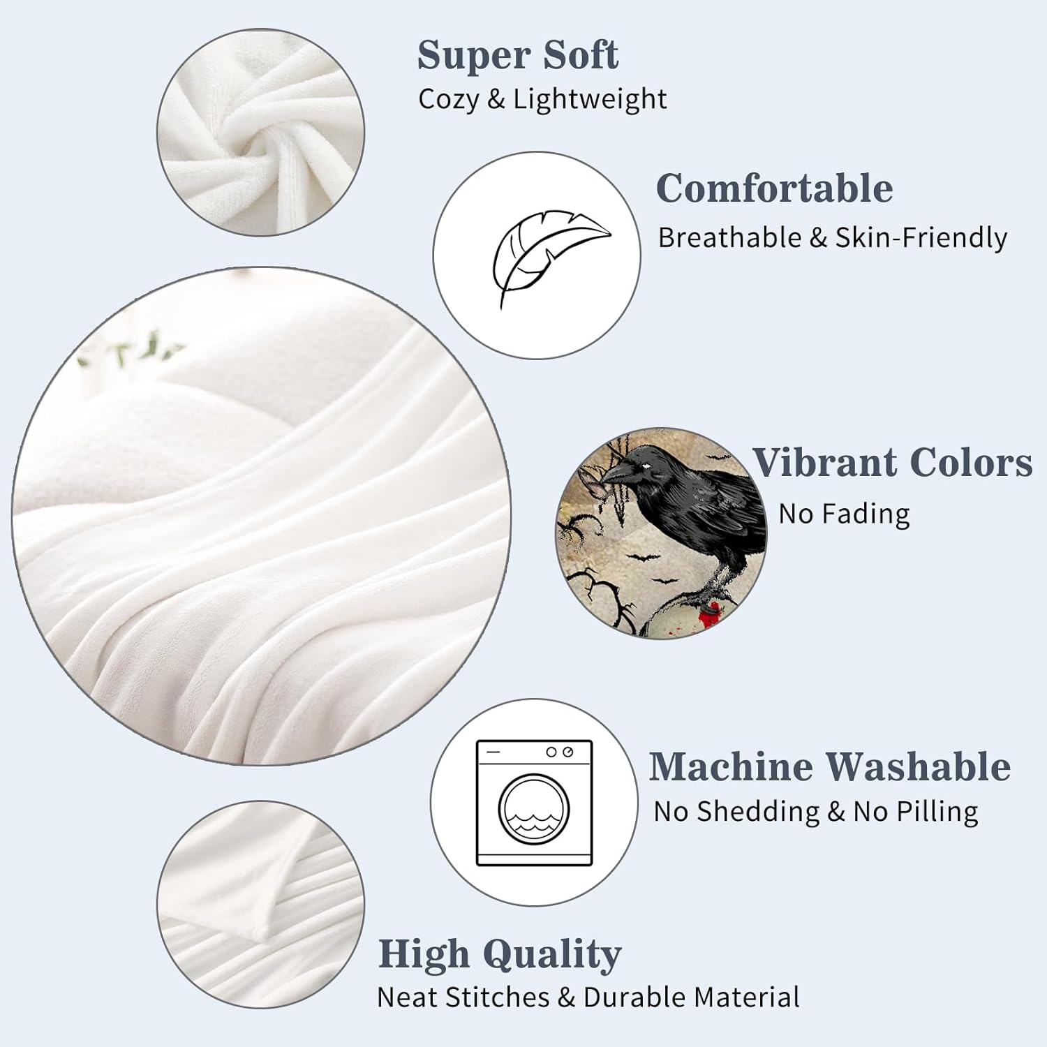 Neatee Living Halloween Throw Blanket Twin Vintage Skull Blanket for Women Men Adult Halloween Lightweight Fuzzy Soft Cozy Fleece Blankets and Throws Couch Sofa Bed Decorative Blanket 60x80 - Image 3