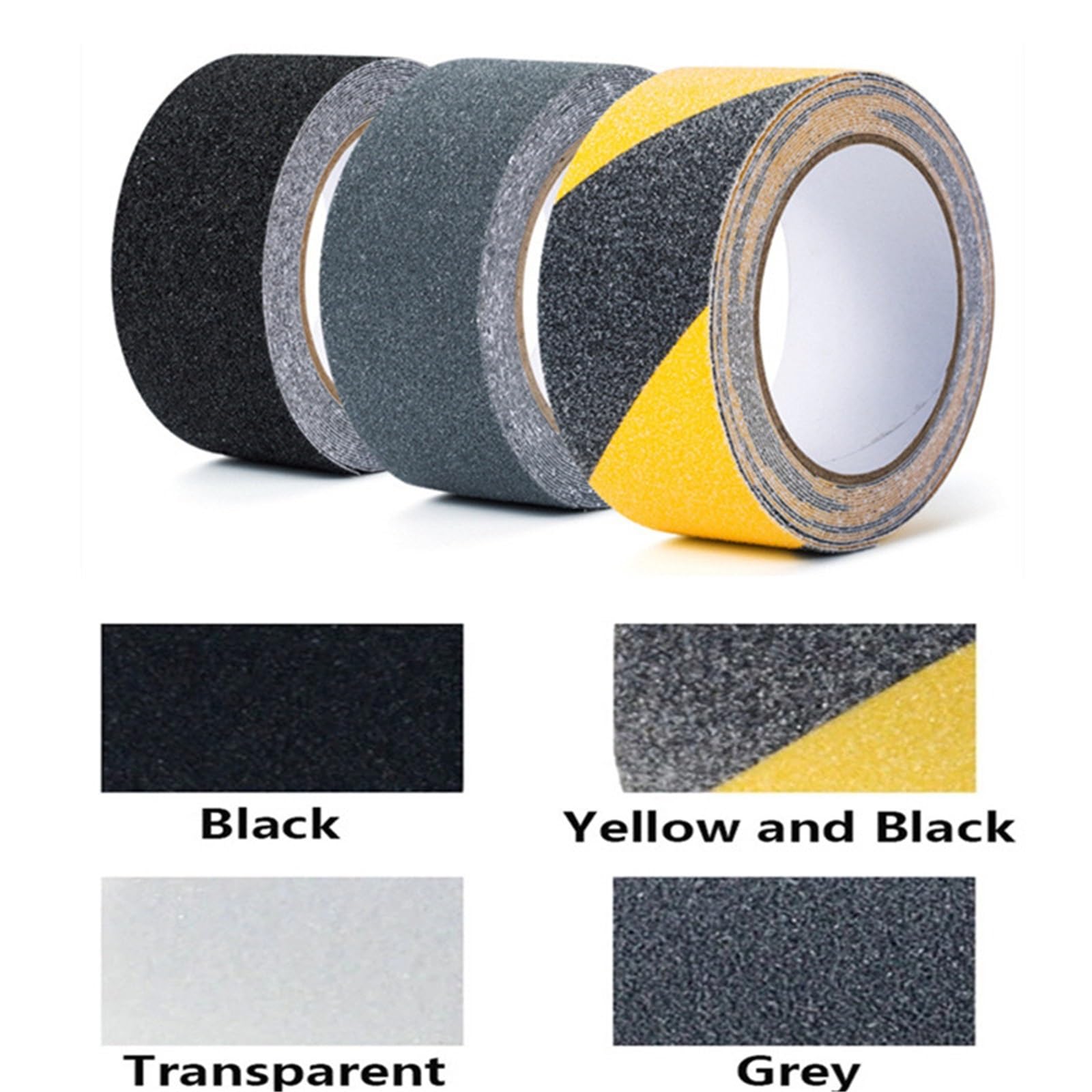 Nastro antiscivolo Adesivi for esterni Antiscivolo for anziani Adesivo forte di trazione sicurezza Scale Battistrada for pavimenti per Scale(Grey,100mm)