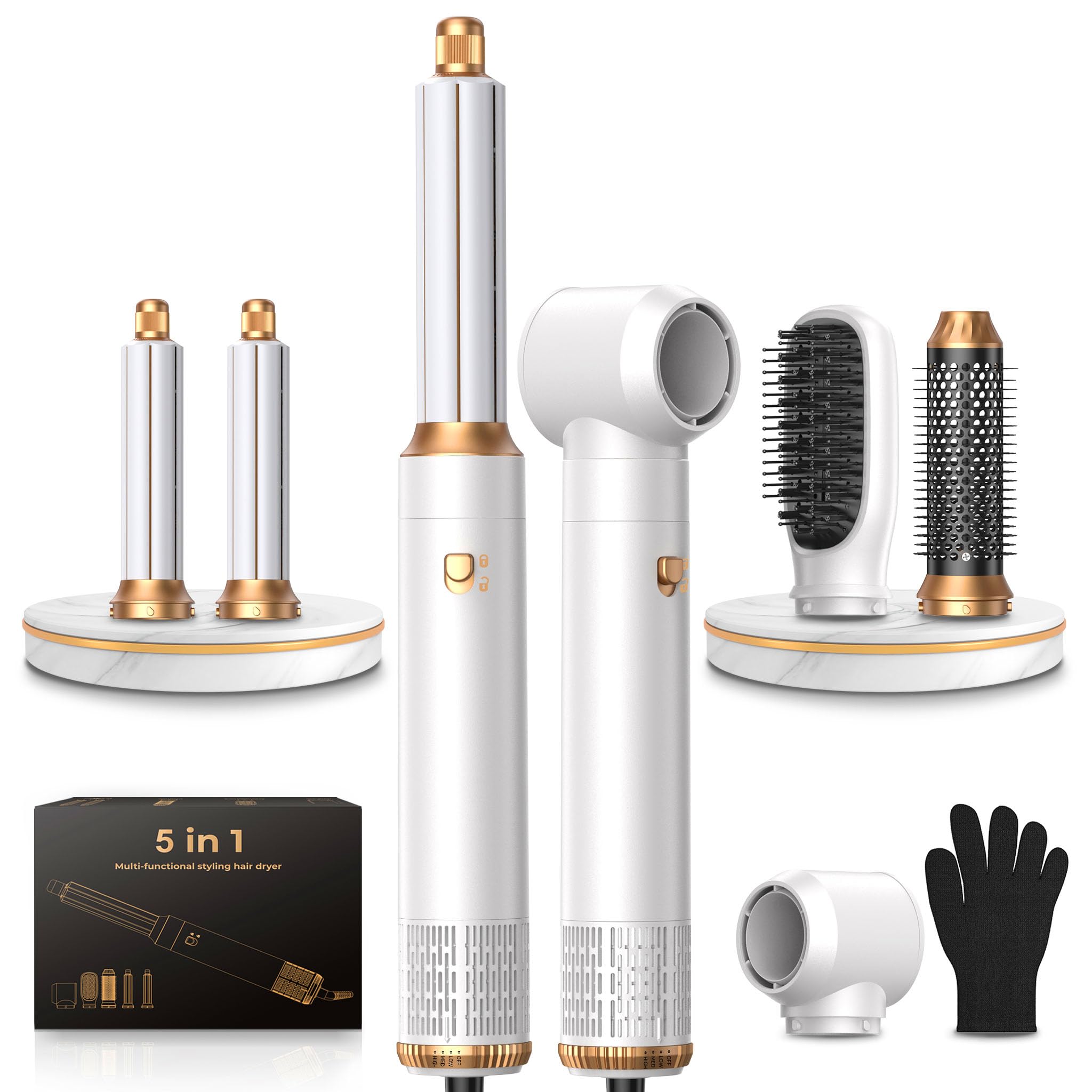 OKWRAP 5-in-1 Blow Dryer Brush Set