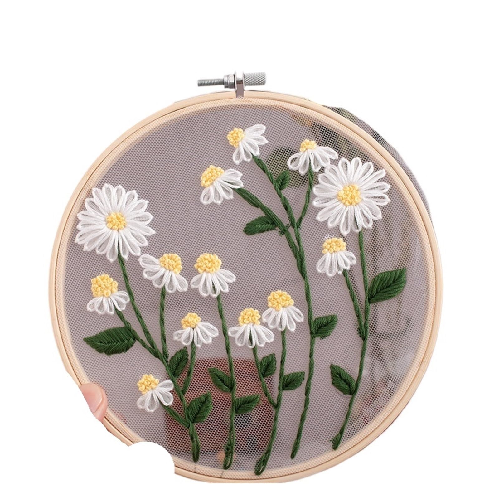 LKLNKVL embroidery, Embroidery Kit， DIY Flowers Plants Pattern Needlework Tools(Color 09)