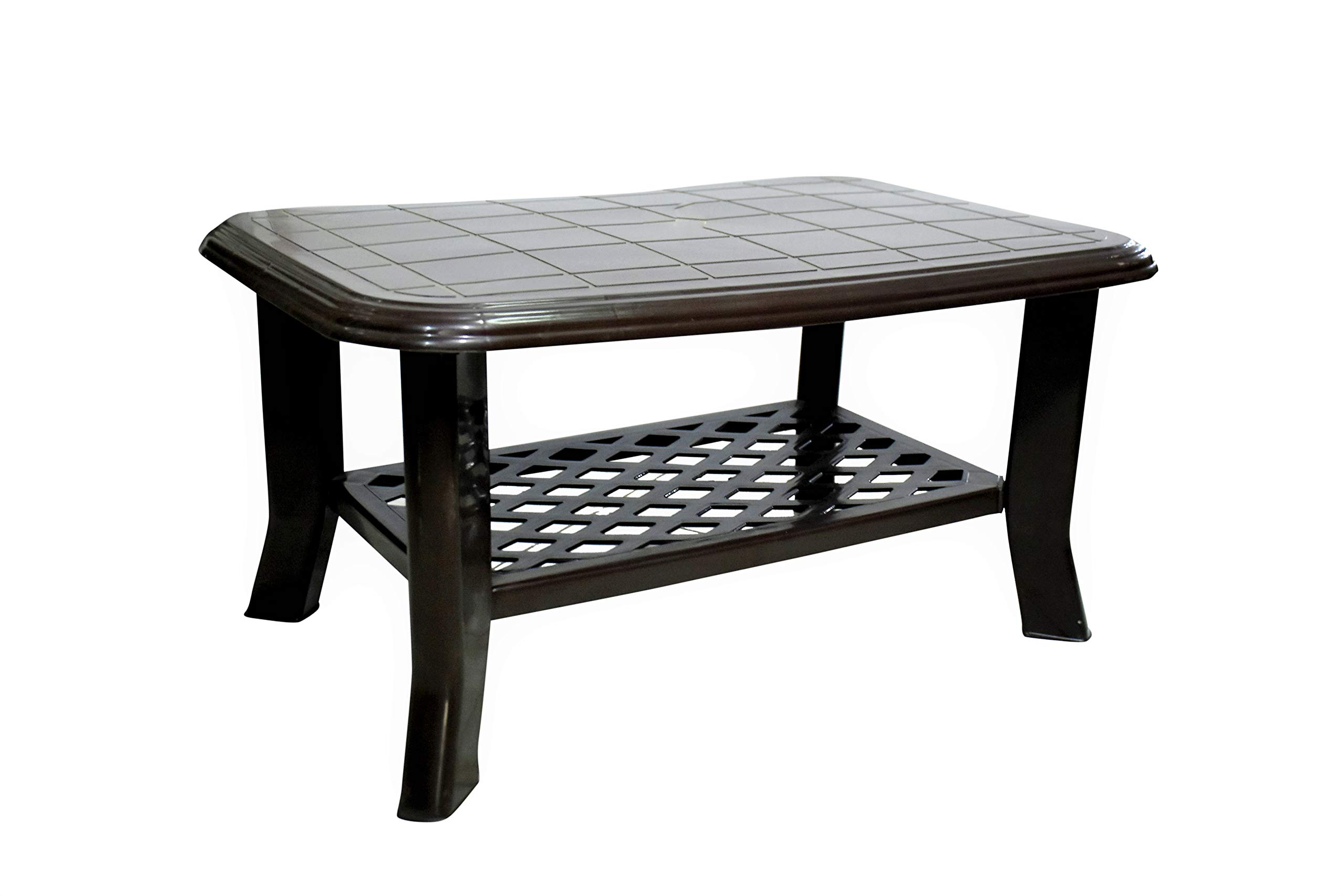 Double Top Four Seater Centre/Coffee Table (Brown)