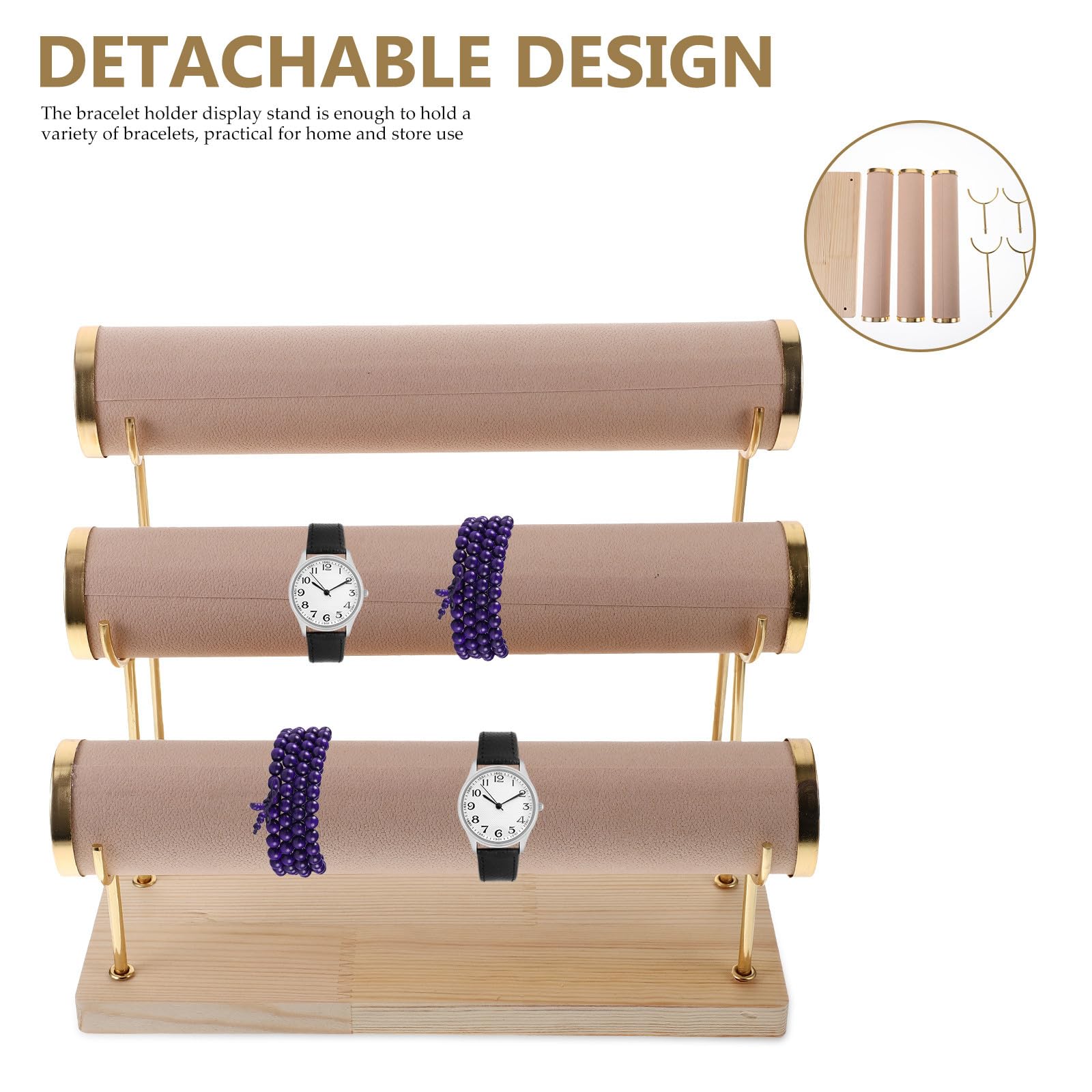 Healeved Armband Präsentationsständer mit 3 Ebenen und Legierung Abnehmbares Design für Schmuckaufbewahrung und Uhrenhalter für Zuhause und Geschäft