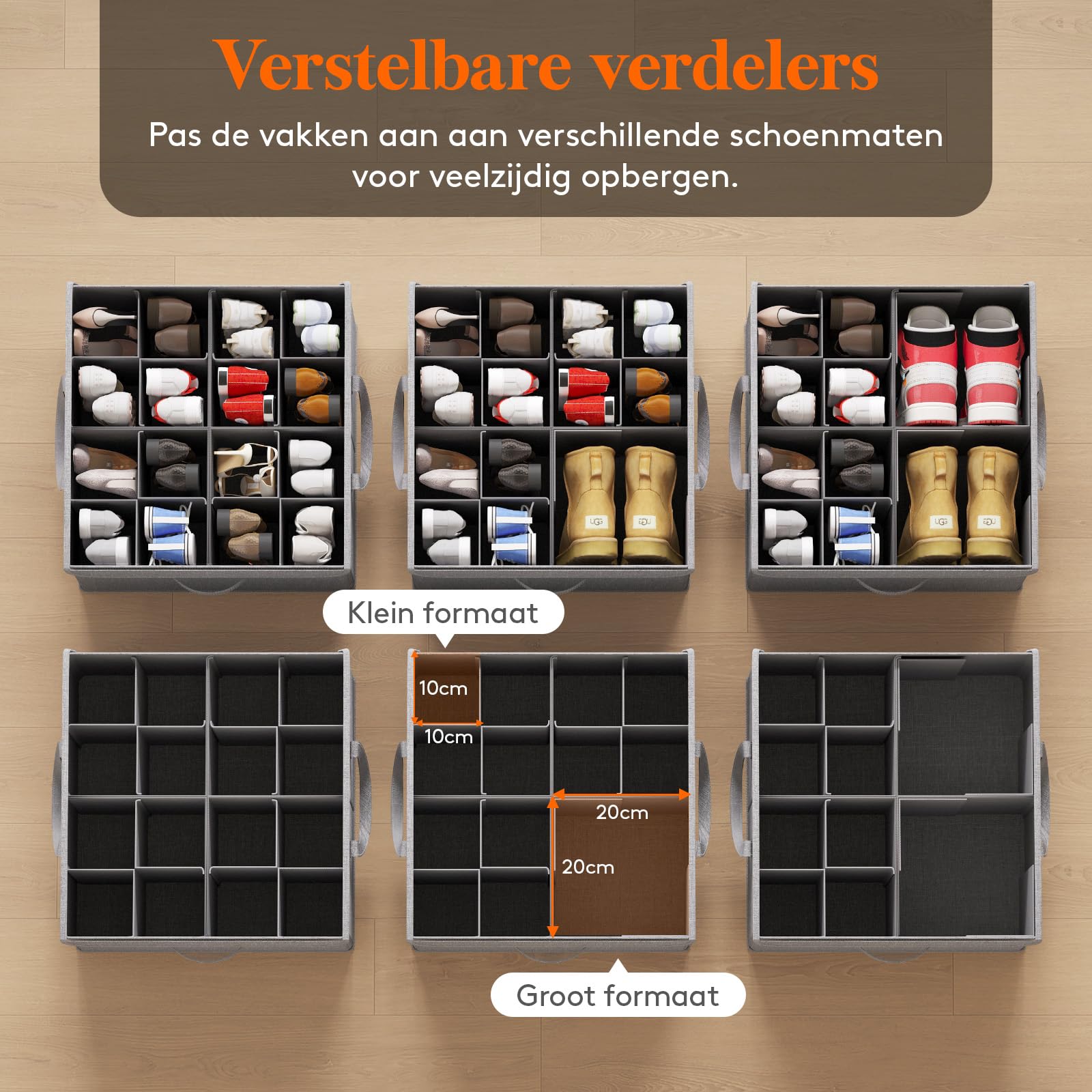 Lifewit Schoenen Organizer voor in de Kast, Verstelbaar Schoenen