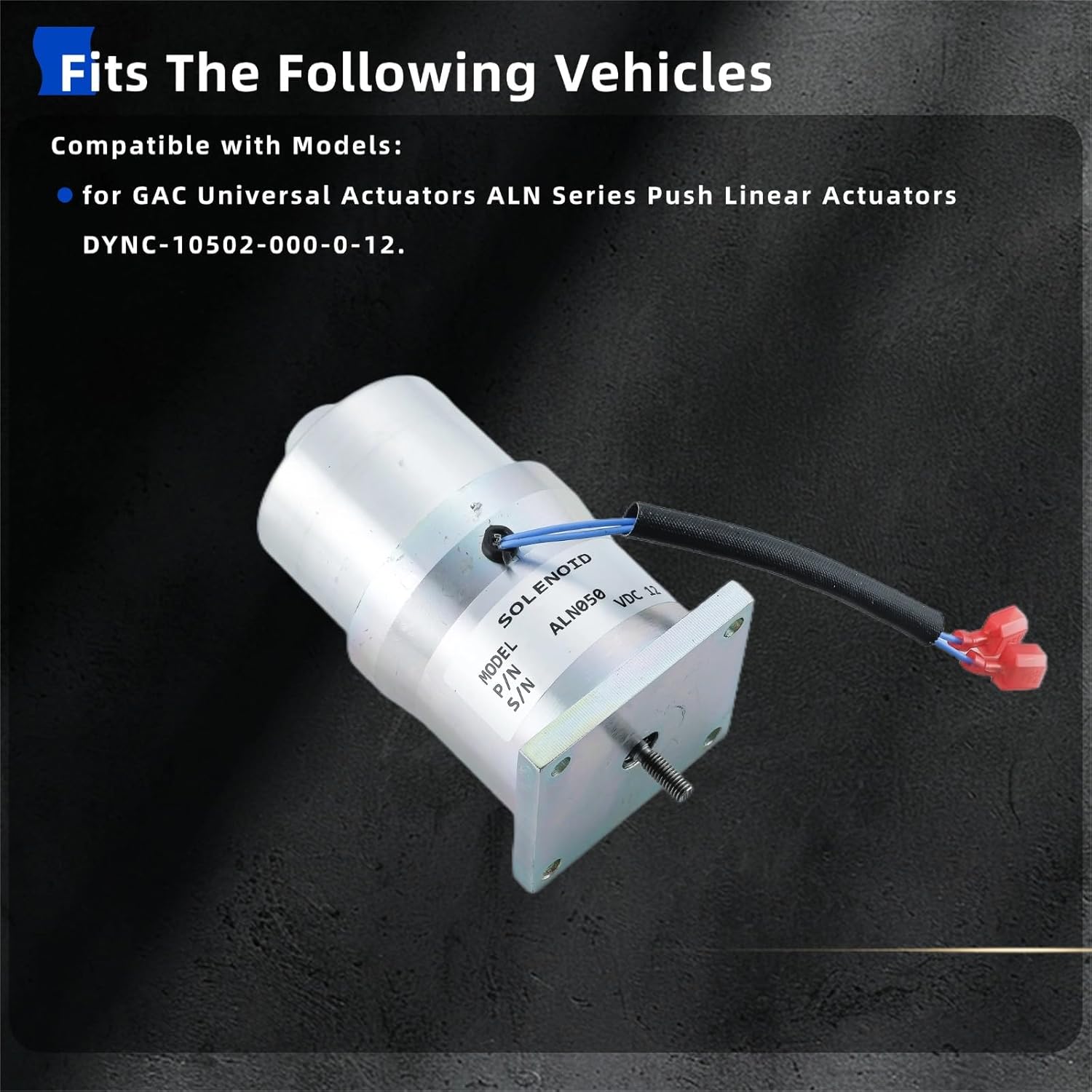 ALN05012 12V Generator Actuator for GAC Universal Actuators ALN Series Push Linear Actuators DYNC-10502-000-0-12 Replaces ALN050-12