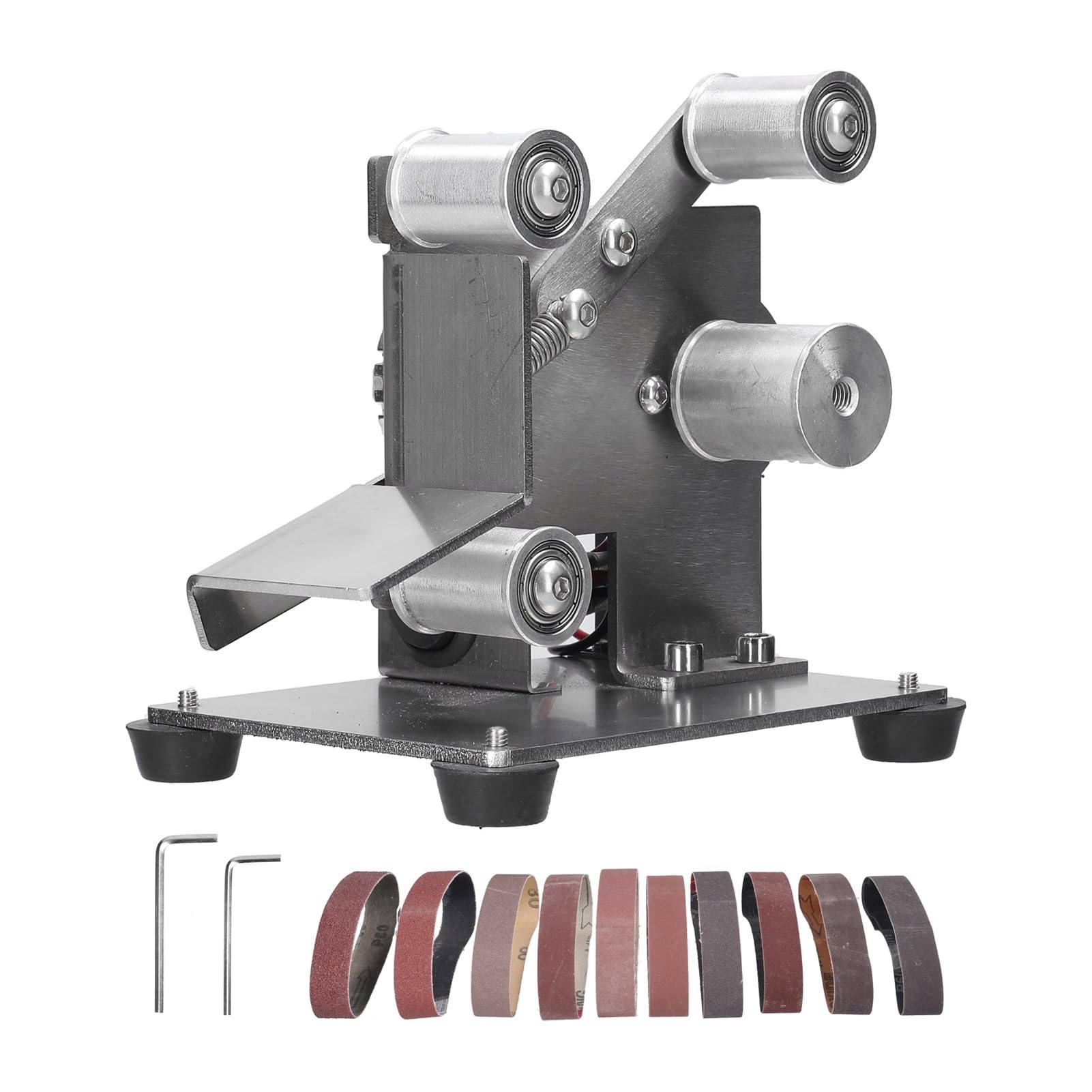 Polerka, szlifierka oscylacyjna, Mini elektryczna szlifierka taśmowa Mini elektryczna szlifierka do polerowania DIY Cutter Edges Sharpener Wood Metal Working Power Tool do szlifowania, polerowania(25-