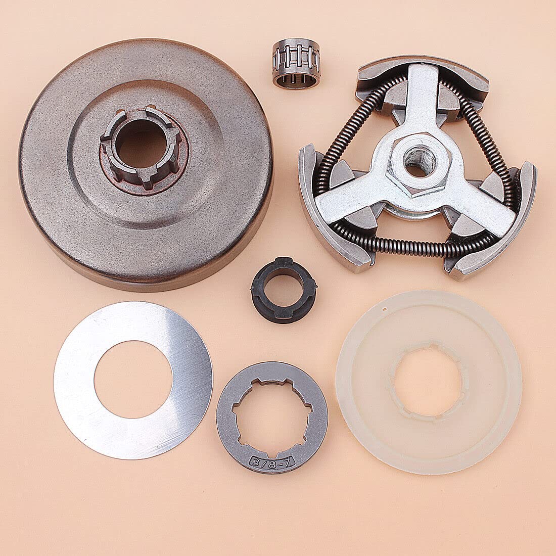 Kit de tambor de embrague de piñón de llanta para motosierras 630 670 625 II Super Jonsered 3/8 "-7T
