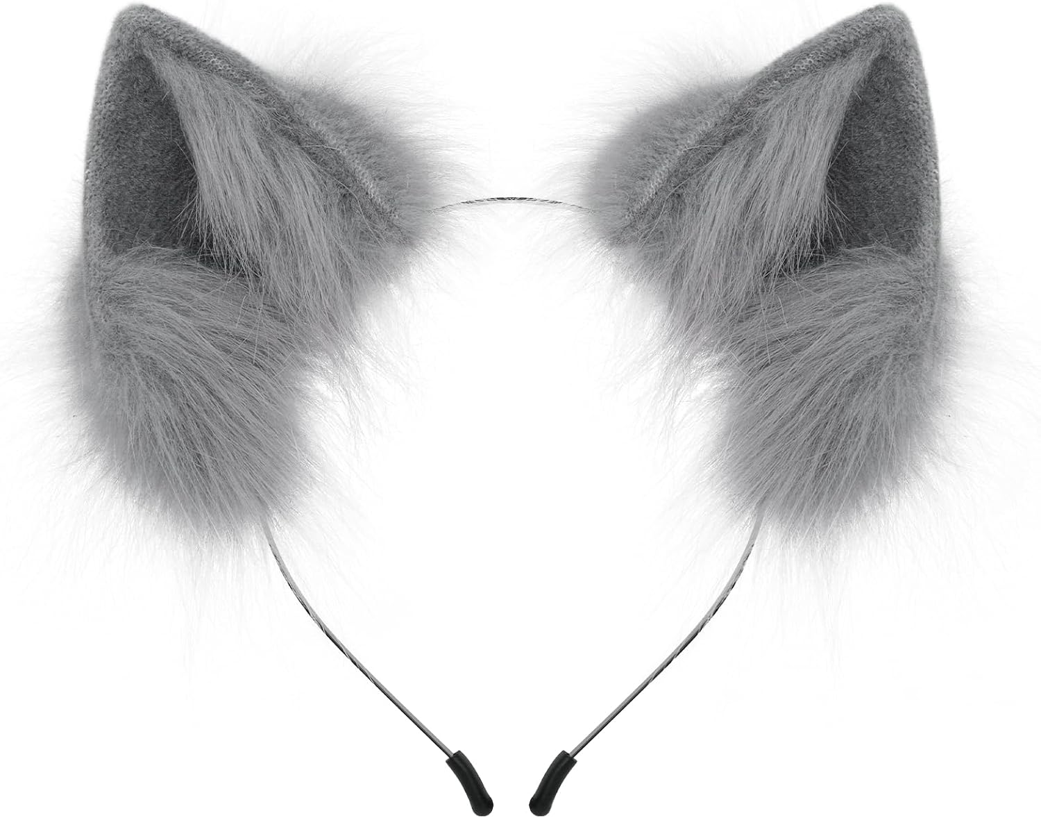 HAOAN Handmade Faux Fur Animal Cat Ears Headband Furry Fox Wolf Hairhoop Headwear Costume Accessory