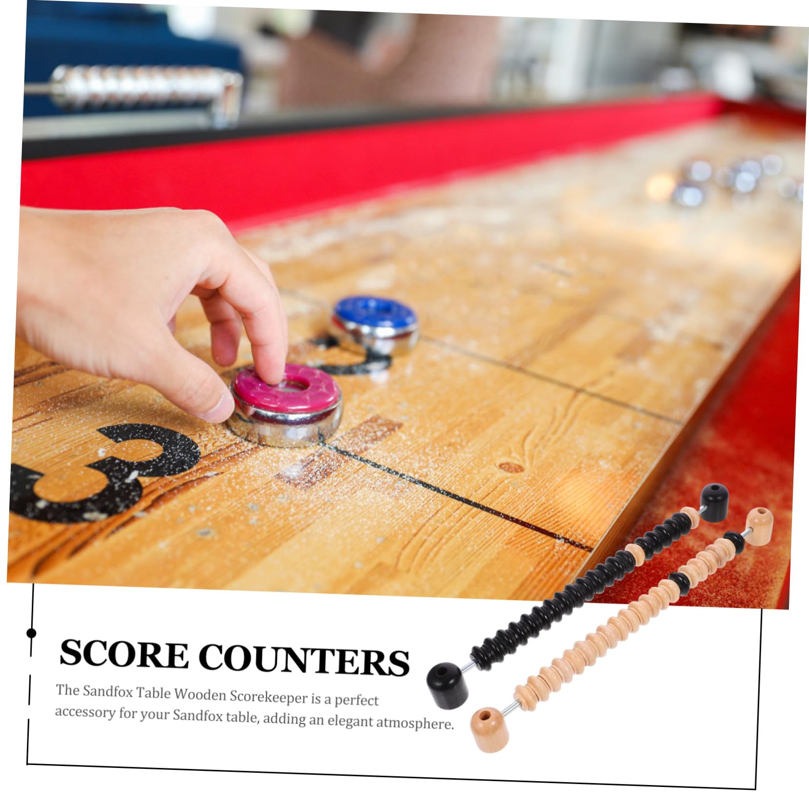 Artibetter Holz Punktezähler Satz und 1, Shuffleboard Tischfußball