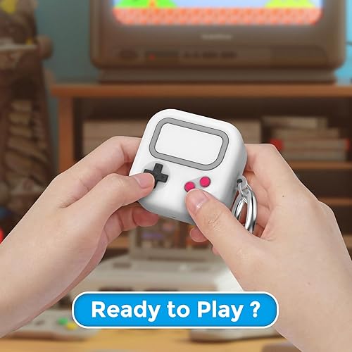 Miniatura 6 de Funda para Samsung Galaxy Buds Pro 2, diseño de juegos retro para Samsung Galaxy Buds 2 ProLiveFe, funda de silicona para hombres y mujeres (gris