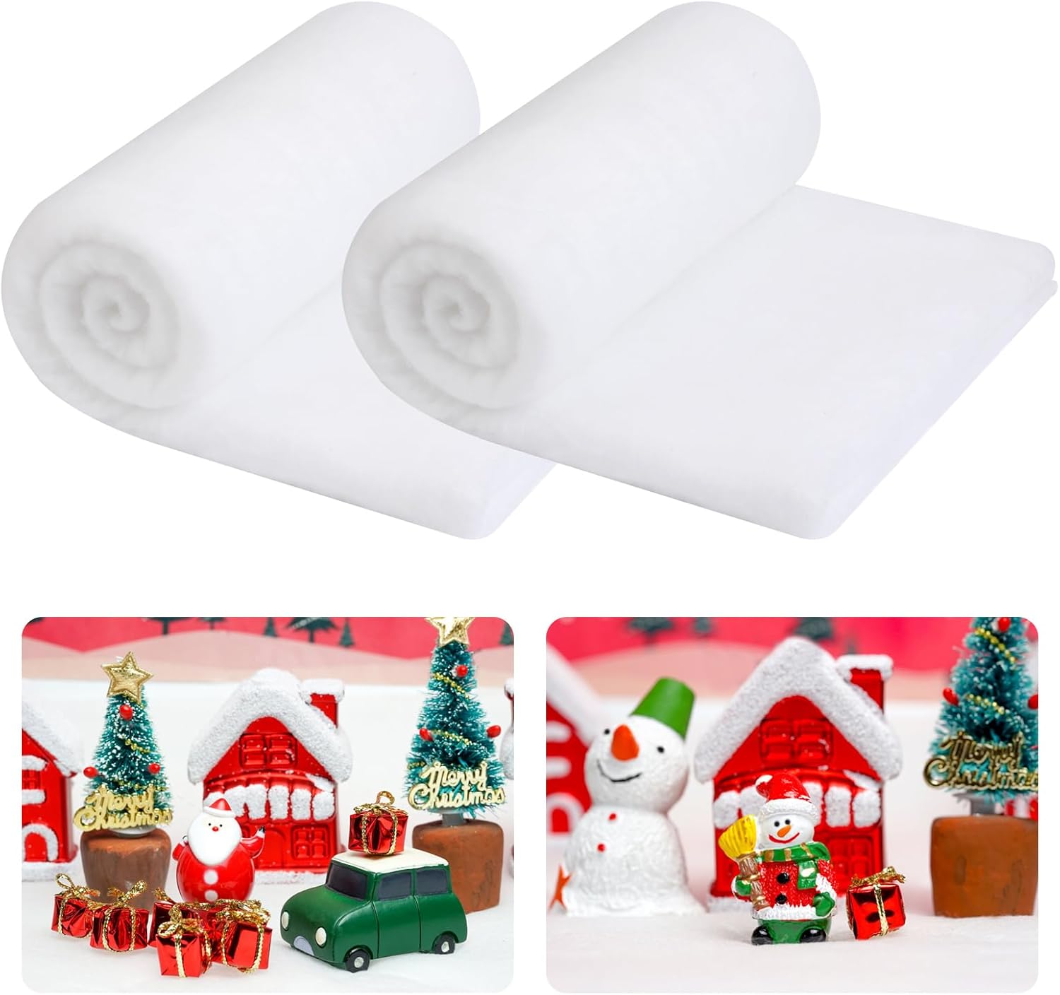 Gocpssg Christmas Fake Snow Kit (2 Pack)，2.7 * 7.9Ft Soft