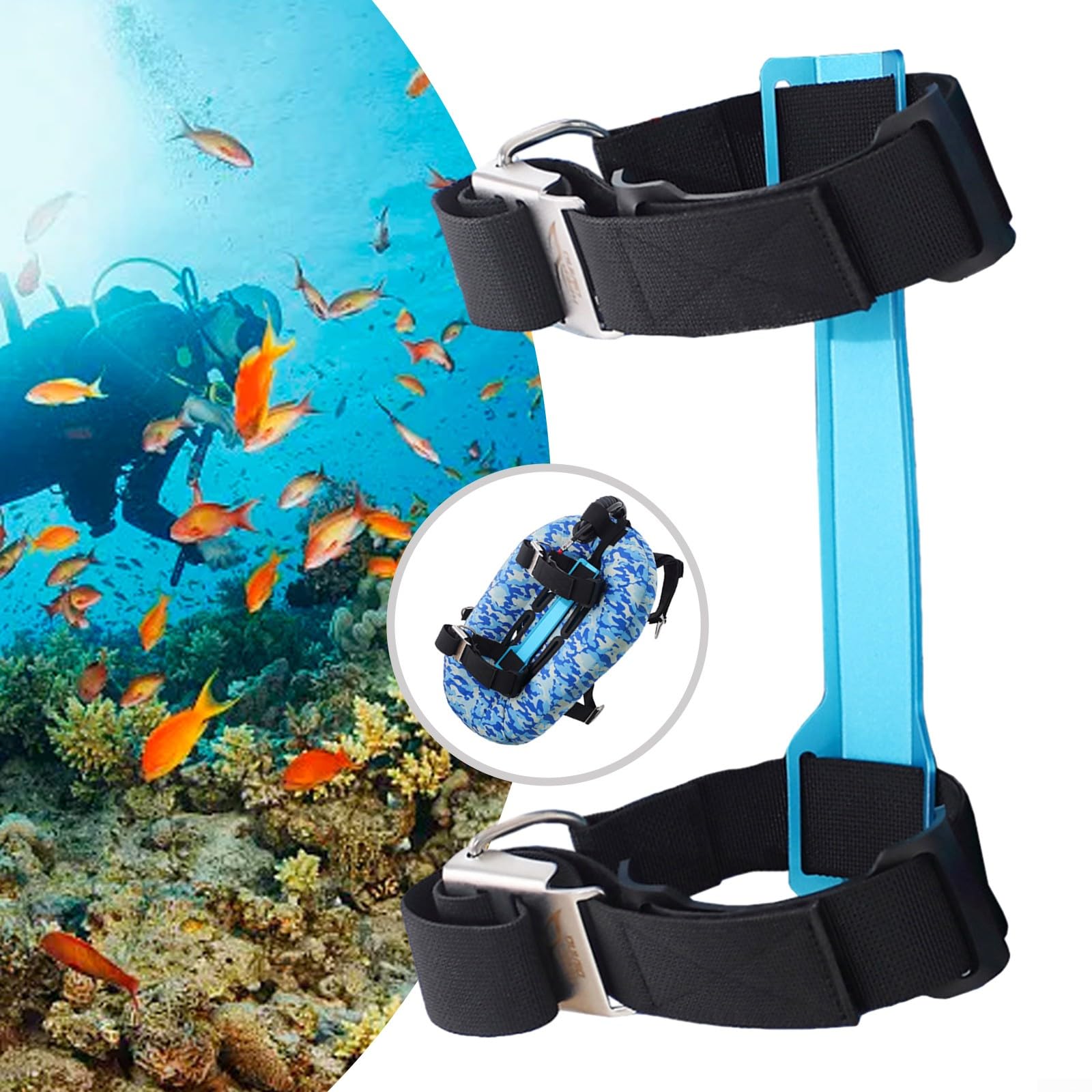 Porte-bouteille De Plongée – Sangle Réglable En Nylon – Poignée Ergonomique Antidérapante – Transport Facile Pour Bouteilles Lourdes – Apnée, Snorkeling, Plongée Sous-marine