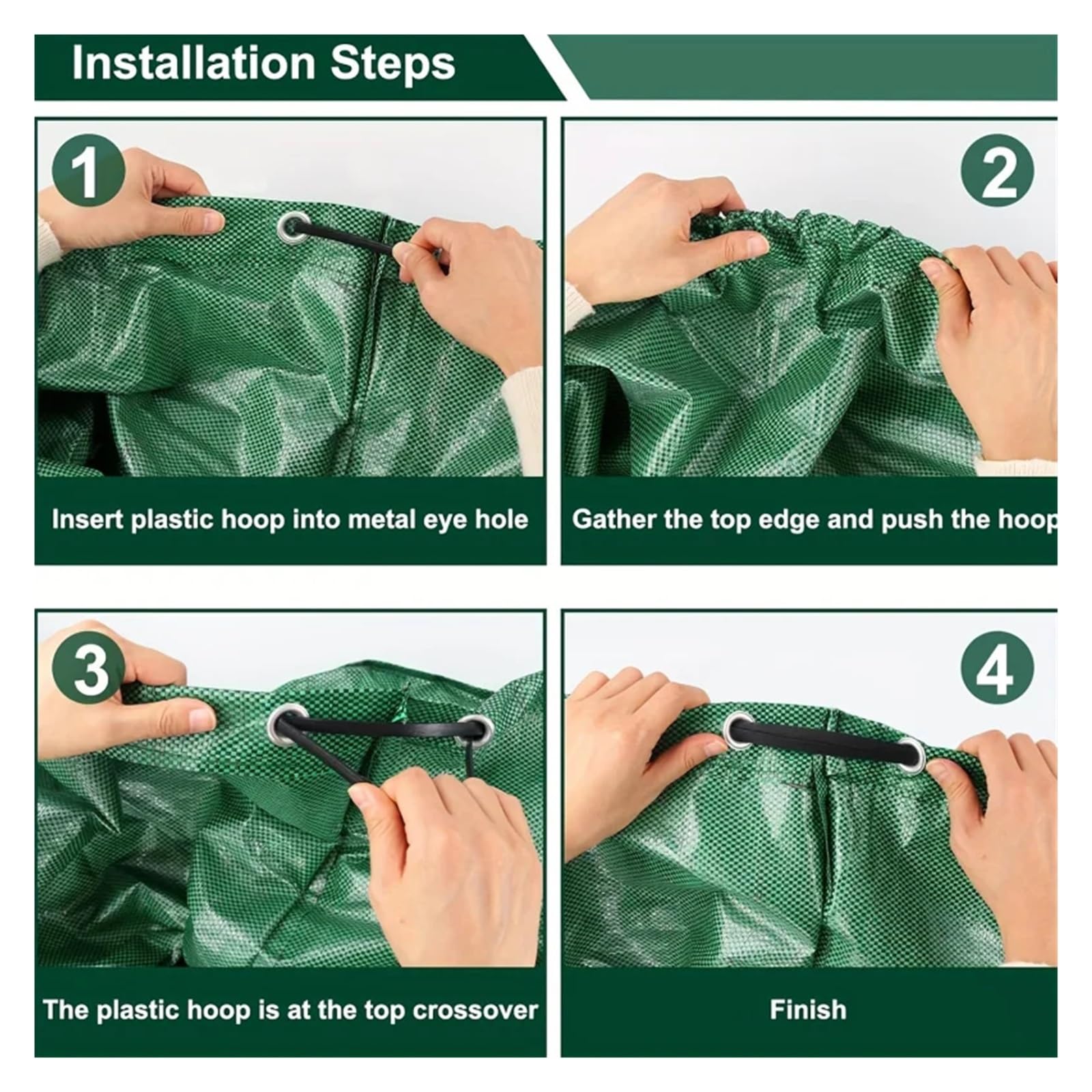 Bolsas de jardín reutilizables: bolsas for desechos con asas resistentes for hojas, basura, camping y reciclaje para hojas, restos vegetales