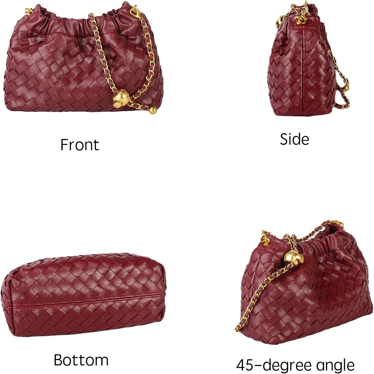 Eiyye Woven Bag for Women Crossbody Purse Braided Shoulder Bag Hobo Purse for Casual Outfits - Image 3