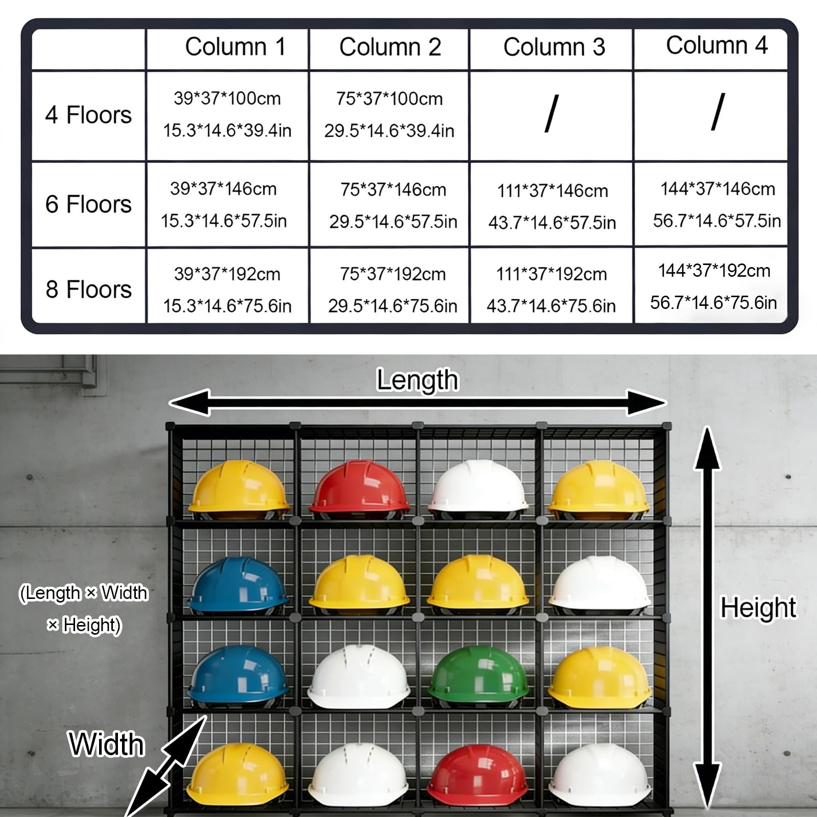 Cajas De Almacenamiento Apilables para Cascos De Seguridad, Soporte De Pie para Cascos, Estructura De Alambre De Hierro, para El Hogar O La Obra