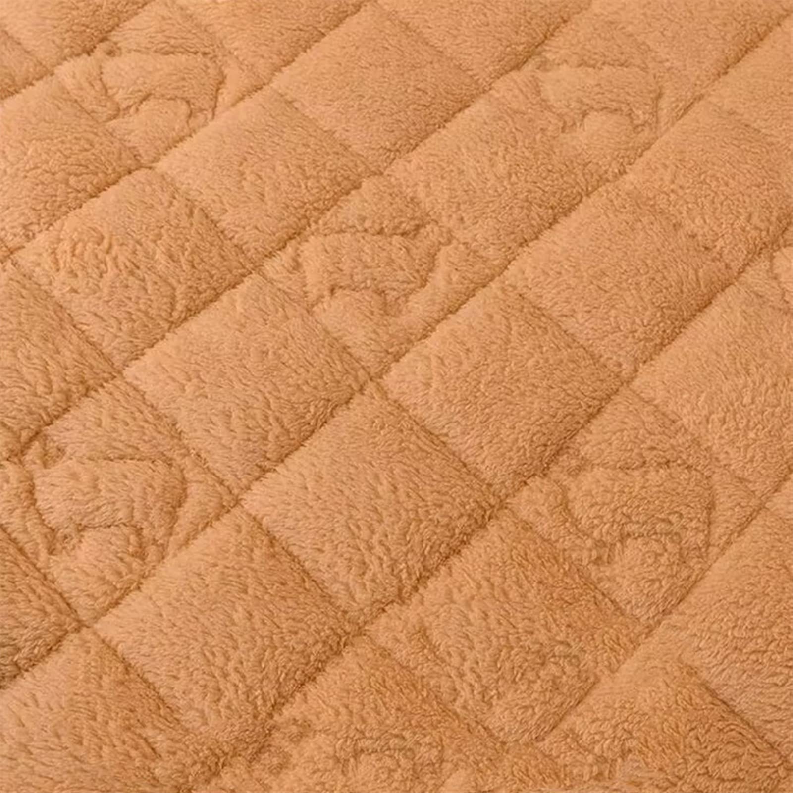 Cachemira Protector Colchón, Protector de colchón Acolchado con Triple Relleno, Funda Colchon de Rizo Transpirable y Hipoalergénico, Antiácaros (Rosa,Grueso 150x190cm)