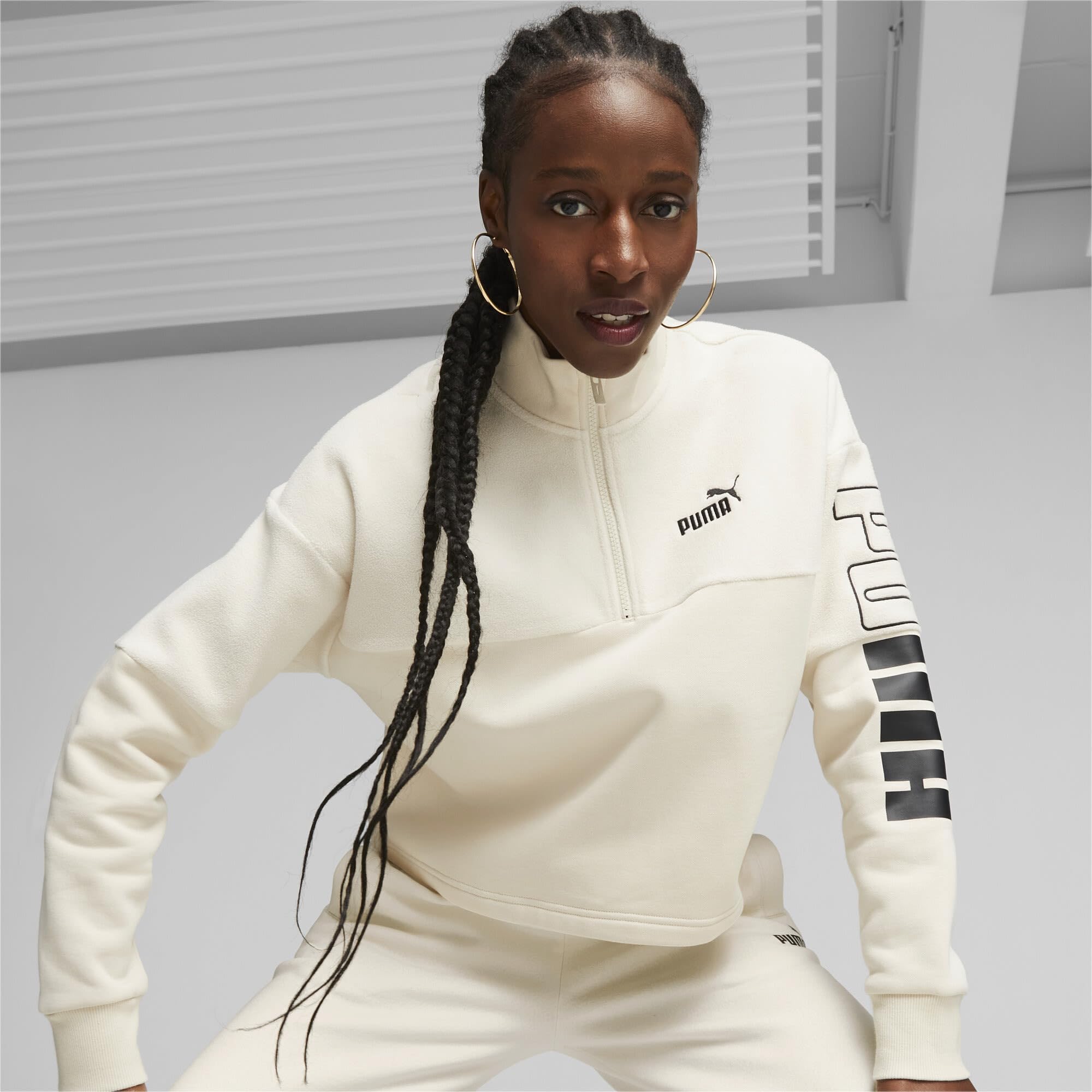Puma Puma Power Colorblock Girocollo Invernale Sudore Donna