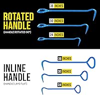 Vista 3 de T&T Tools Top Popper Gancho para Alcantarilla – Gancho para Alcantarilla Tratado Térmicamente (Mango Giratorio, Acero Aleado, 30 Pulgadas)