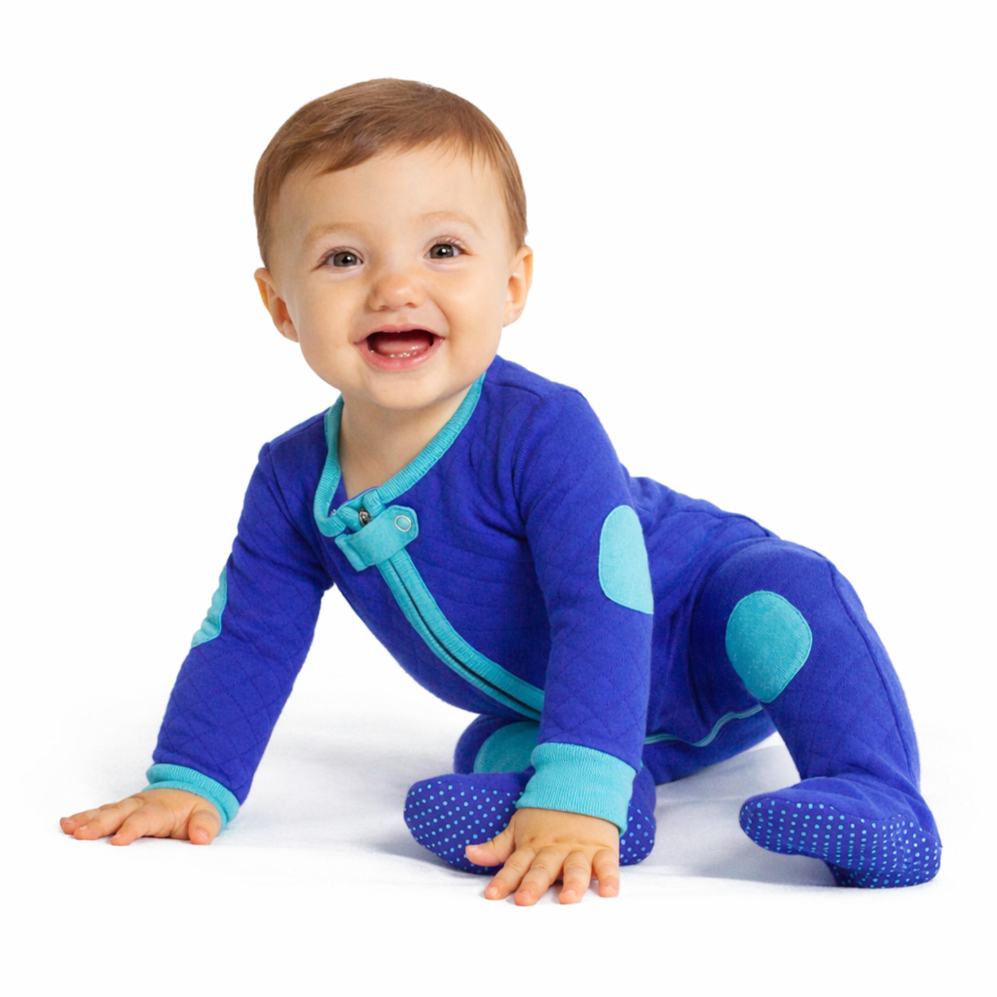 Baby Deedee Sleepsie Quilted - Cotton Baby Footie Pajama, Footed Pajamas, Winter Baby Clothes, Between-Leg Zipper for Easy Diaper Changes, Baby Sleep