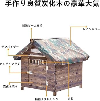 ■新品■即購入OK！犬小屋 屋外 木製 サークル ペットハウス サークル犬舎 楽天市場】犬小屋 105×奥行66×高64.5cm 大型 サークル犬舎