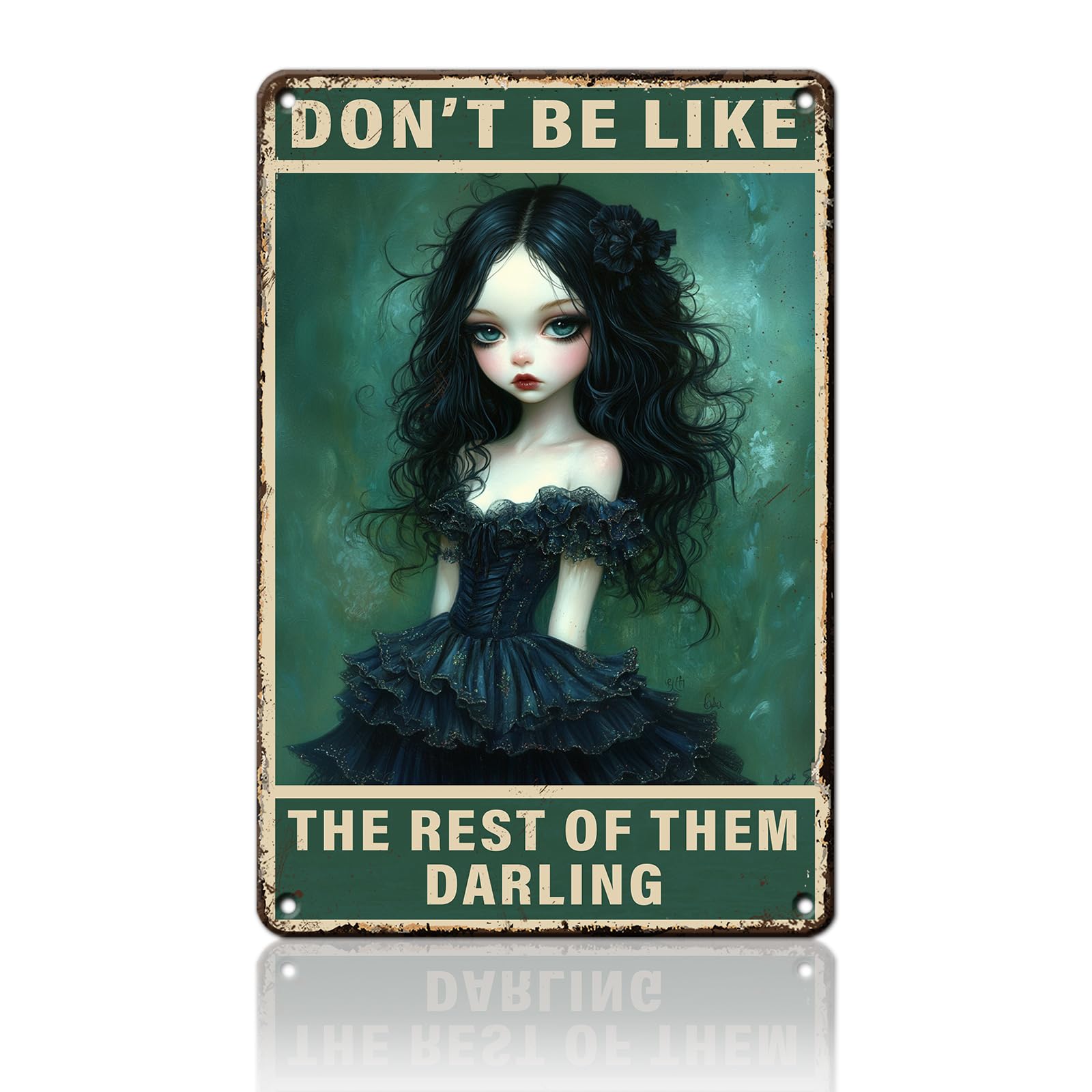 Anceky Retro Don't Be Like Tin Sign Vintage Metal Sign Wall Decor for Cafe Home Yard Garden Bar 12×16 Inch