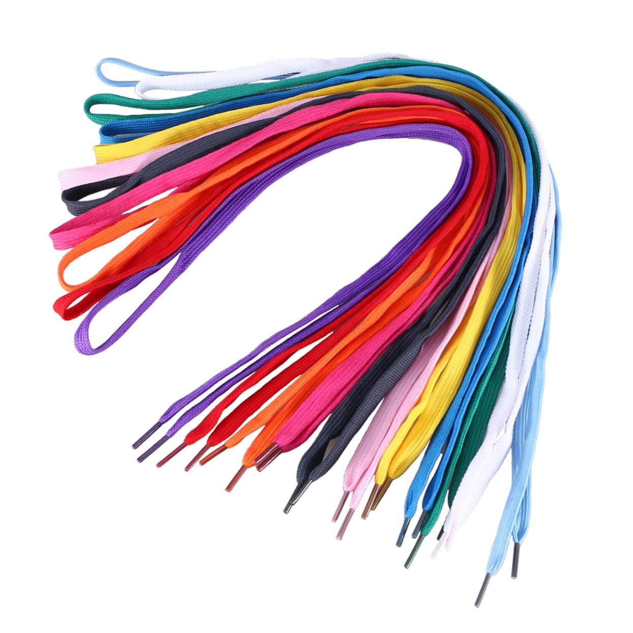 FRCOLOR 12 Paia Lacci Scarpe Piatte Sportive Colorate in Poliestere e Nylon per Sneaker e Sostituzione Lacci Casual e Atletici