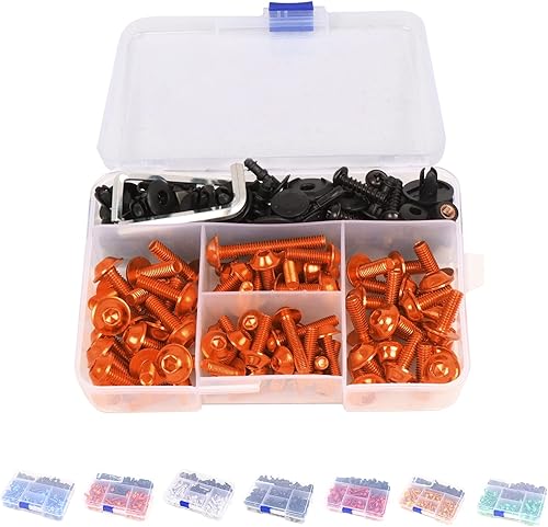 Miniatura 10 de Kit de pernos universales de carenado 195 piezas M5 M6 para parabrisas de motocicleta, accesorios de sujeción de repuesto para Yamaha Honda Kawasaki
