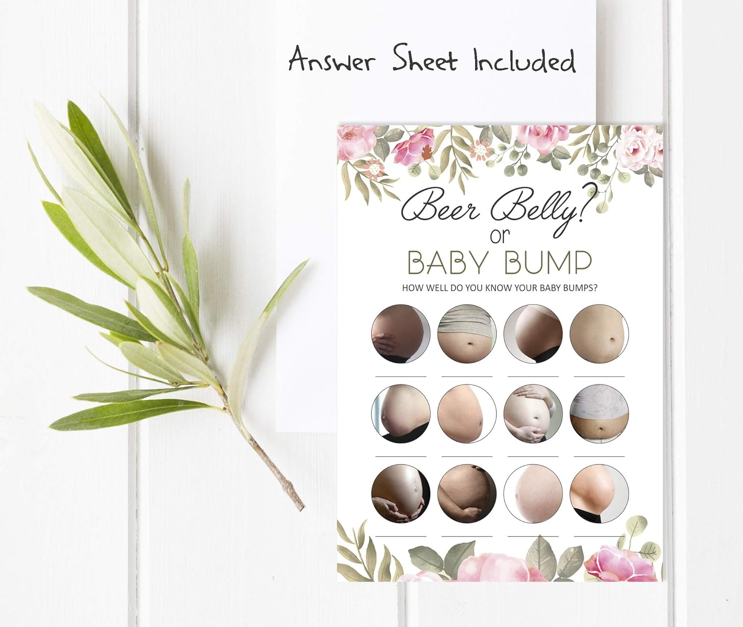 Inkdotpot Baby Bump Or Beer Belly Games Party Supplies Activity Cards Baby Shower Game Ideas Baby Shower Gender Neutral Games Its A Boy Or Girl : Everything Else