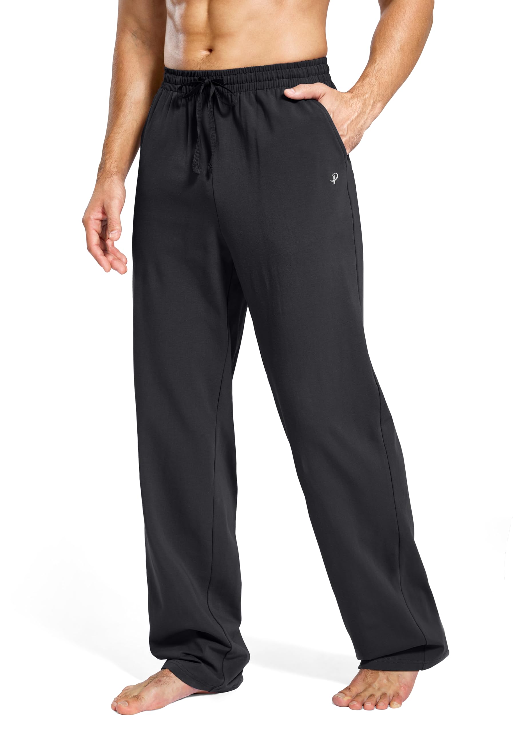 Pudolla Mens Tall Sweatpants 32 34 36 Long Inseam Cotton Yoga Pants Athletic Lounge Casual Pants for Men