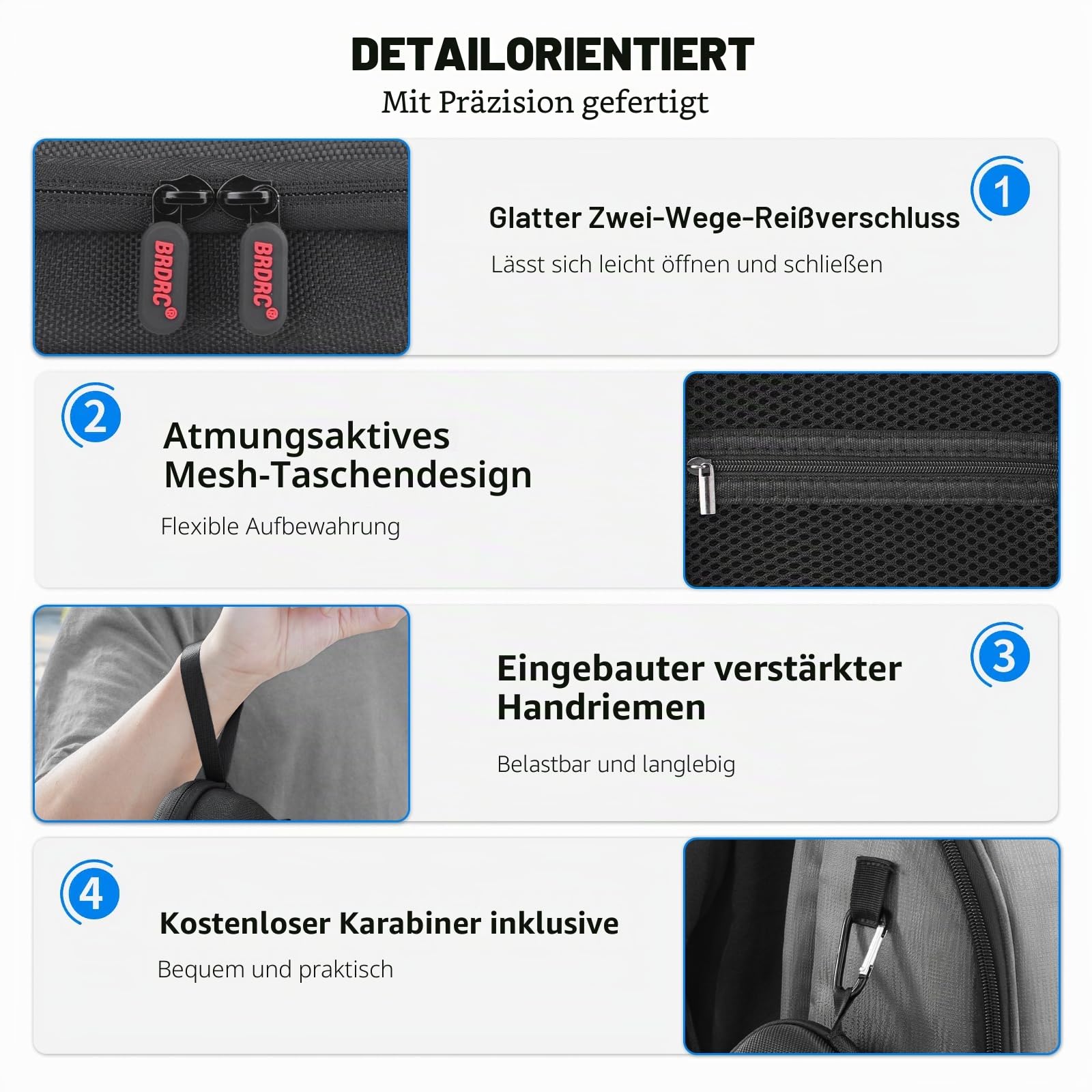 BRDRC Tasche für DJI Osmo Nano Hülle Case Aufbewahrung Hartschale Schutzcase Tragetasche für DJI Osmo Nano Standard Combo Zubehör