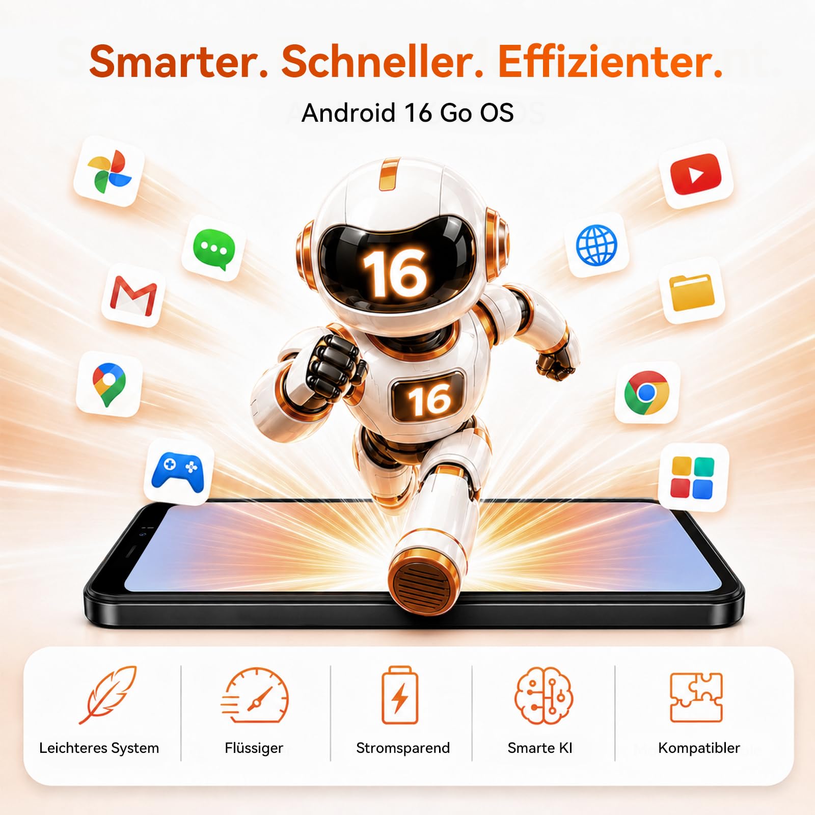 Blackview Wave 2C Mini Handy Android 16, 5" HD+ IPS Smartphone Ohne Vertrag, 9GB+32GB/1TB, 4G Dual SIM/Face ID/GPS, Schwarz