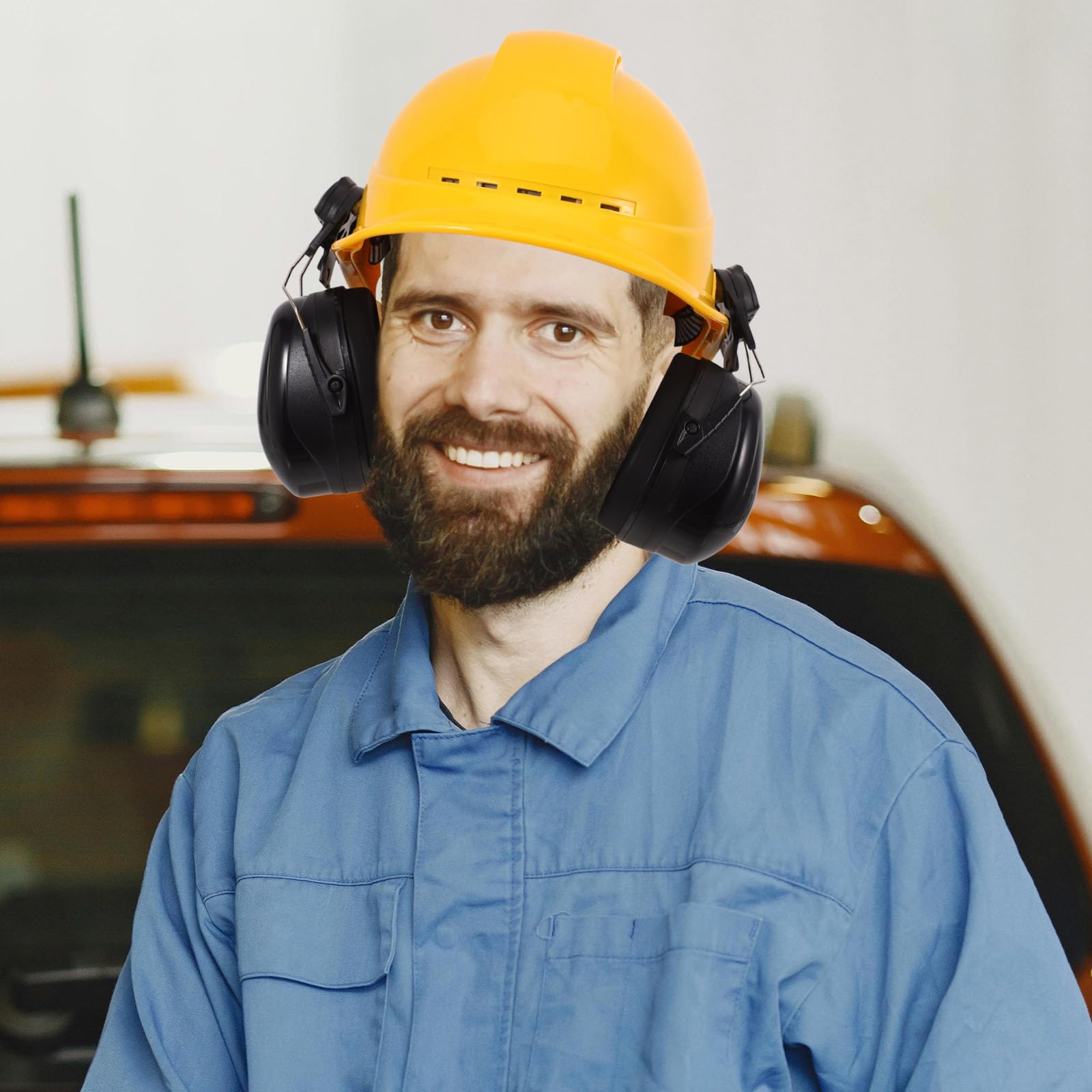 Cuffie Antirumore Nero con Protezione le Orecchie in Abs e Spugna, Regolabili con Vestibilità Confortevole per Progetti Industriale e Fai da Te