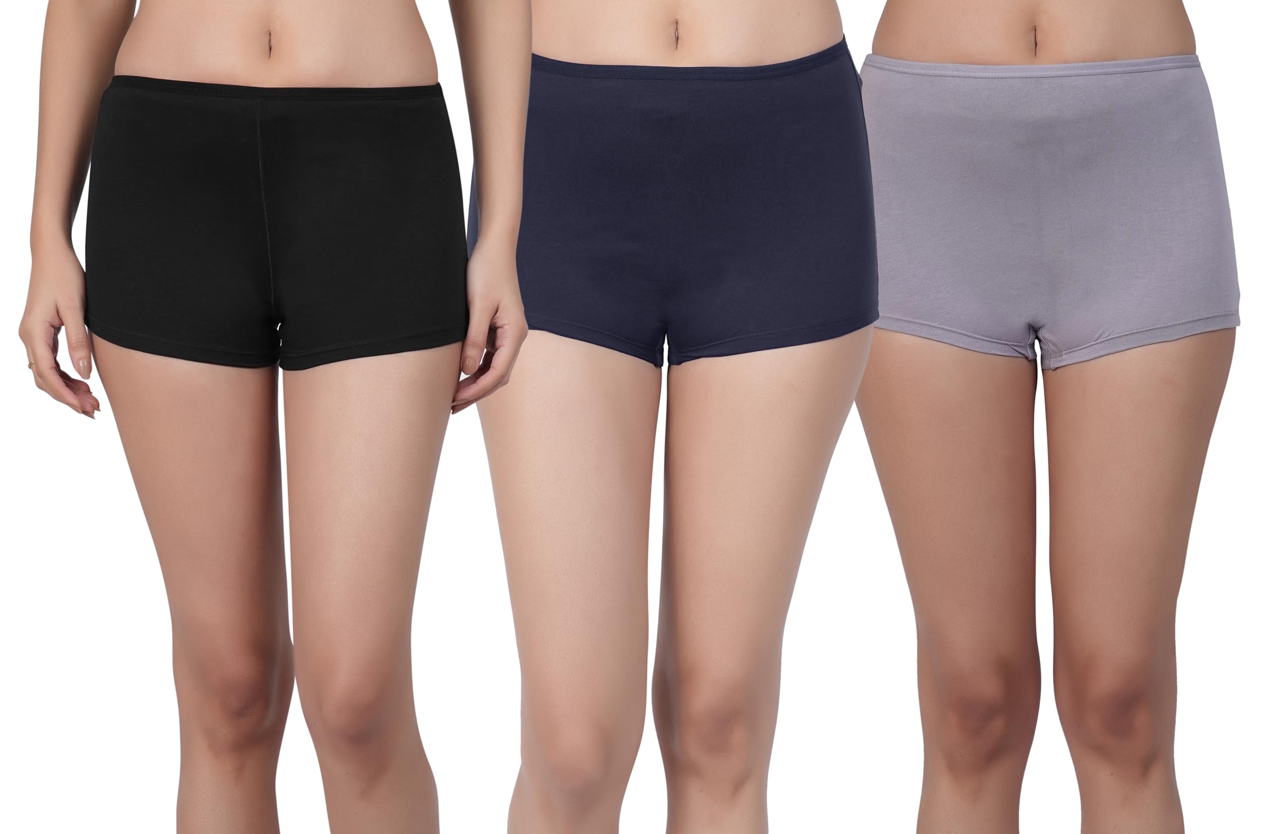 eve's beauty Women's Boyshorts | Cotton Spandex Blend Fabric | All Day Comfort | Pack of 3-picture-37