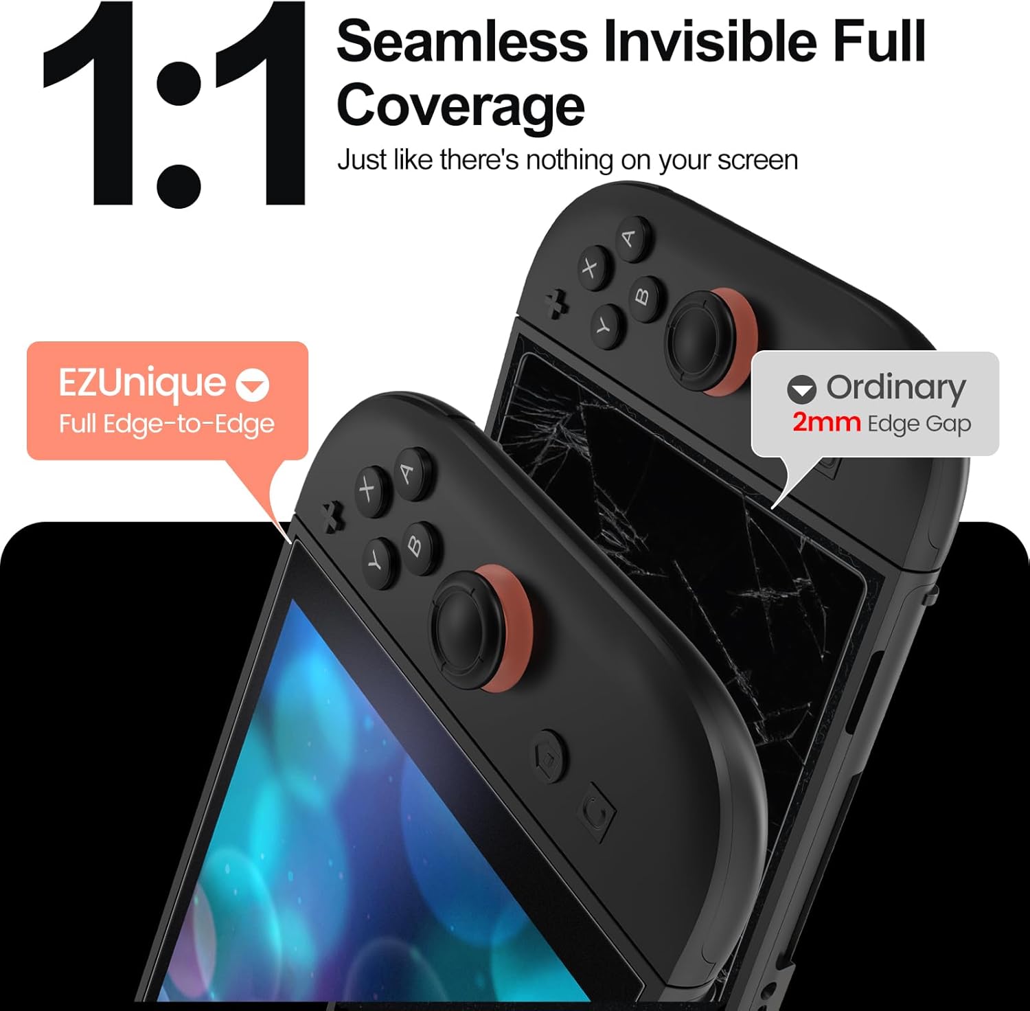 2 Pack Matte Screen Protector for Nintendo Switch 2 7.9″ 2025 [Auto Alignment/Dust Removal] Anti Glare Tempered Glass [Military Grade Protection] Dock Friendly - Image 6