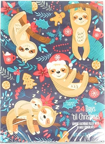 Miniatura 2 de Juego de 4 calendarios de adviento de chocolate 2023 Trader Joes 24 días de cuenta regresiva para Navidad, paquete de 4 calendarios