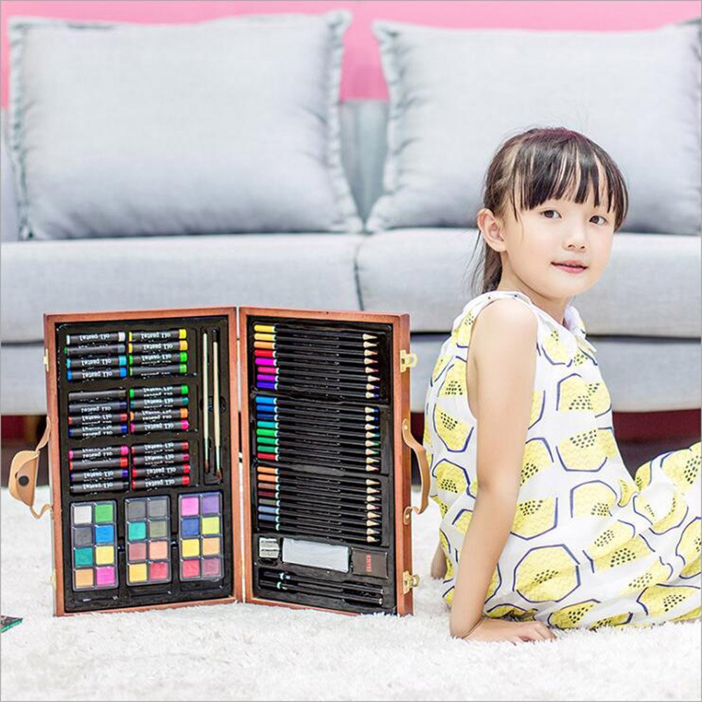 Amazon.co.jp: お絵かきセット 子供のためのスーパー木製ボックス