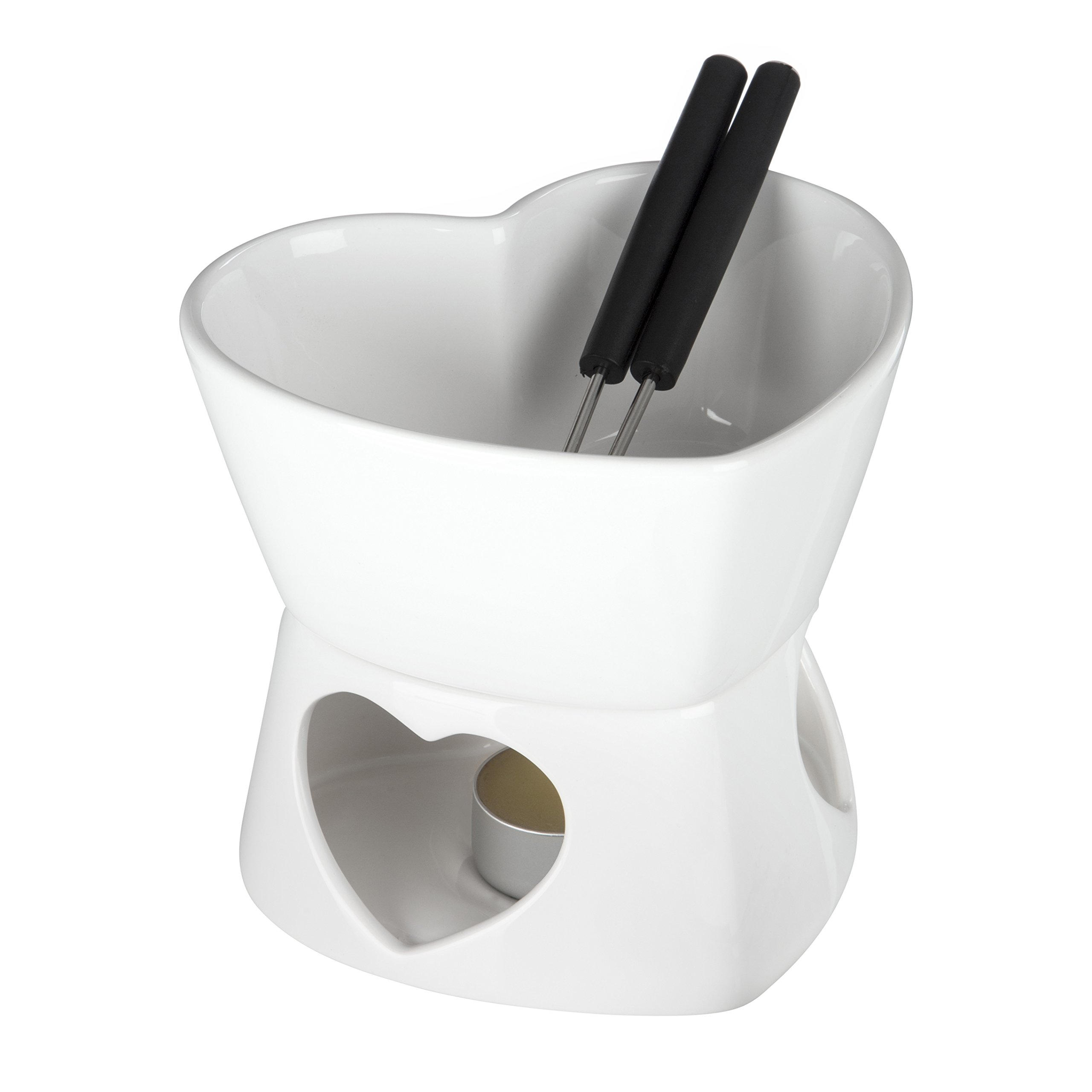 Premier Housewares Venus Fondue Set - Dolomite - White, Set of 6, 13 x 15 x 7 cm - Image 2