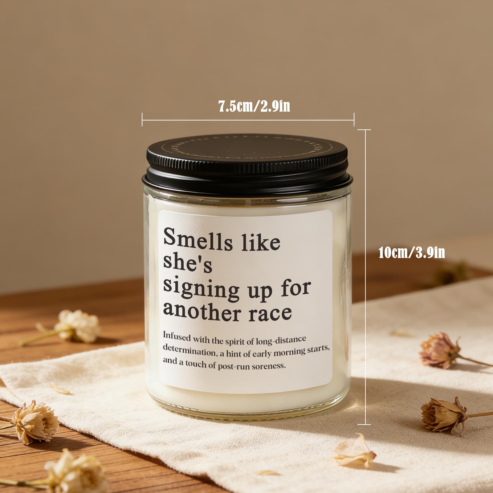 Gifts for Runners, Cross Country Running Gifts for Women, Men, Track and Field, Half Marathon Essentials, Funny Marathon Scented Candle, Christmas, Birthday, Running Gift for Marathon Runner
