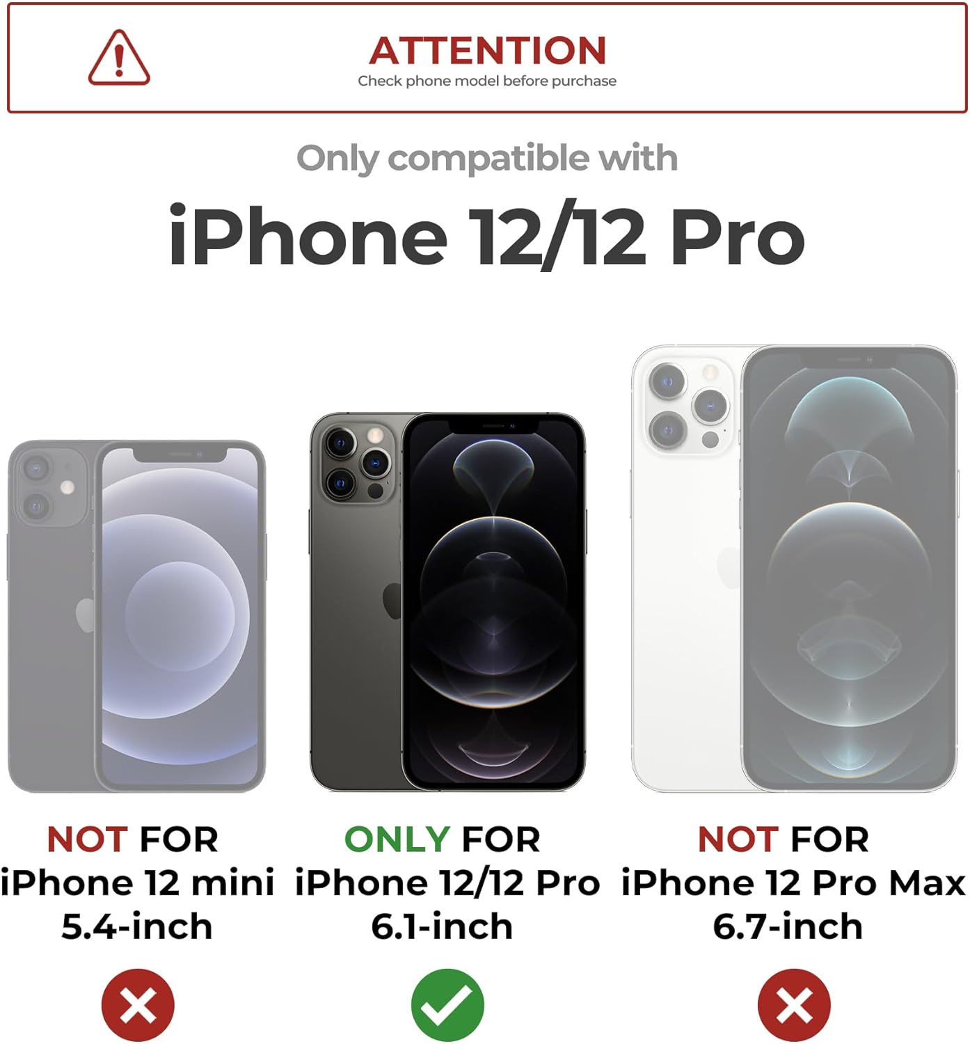 Dexnor for iPhone 12 & iPhone 12 Pro Case with Slide Camera Cover & Adjustable Kickstand & Built-in Screen Protector,Magsafe Rugged Shockproof Bumper Cases Heavy-Duty Magnetic Protective Cover,Black - Image 2