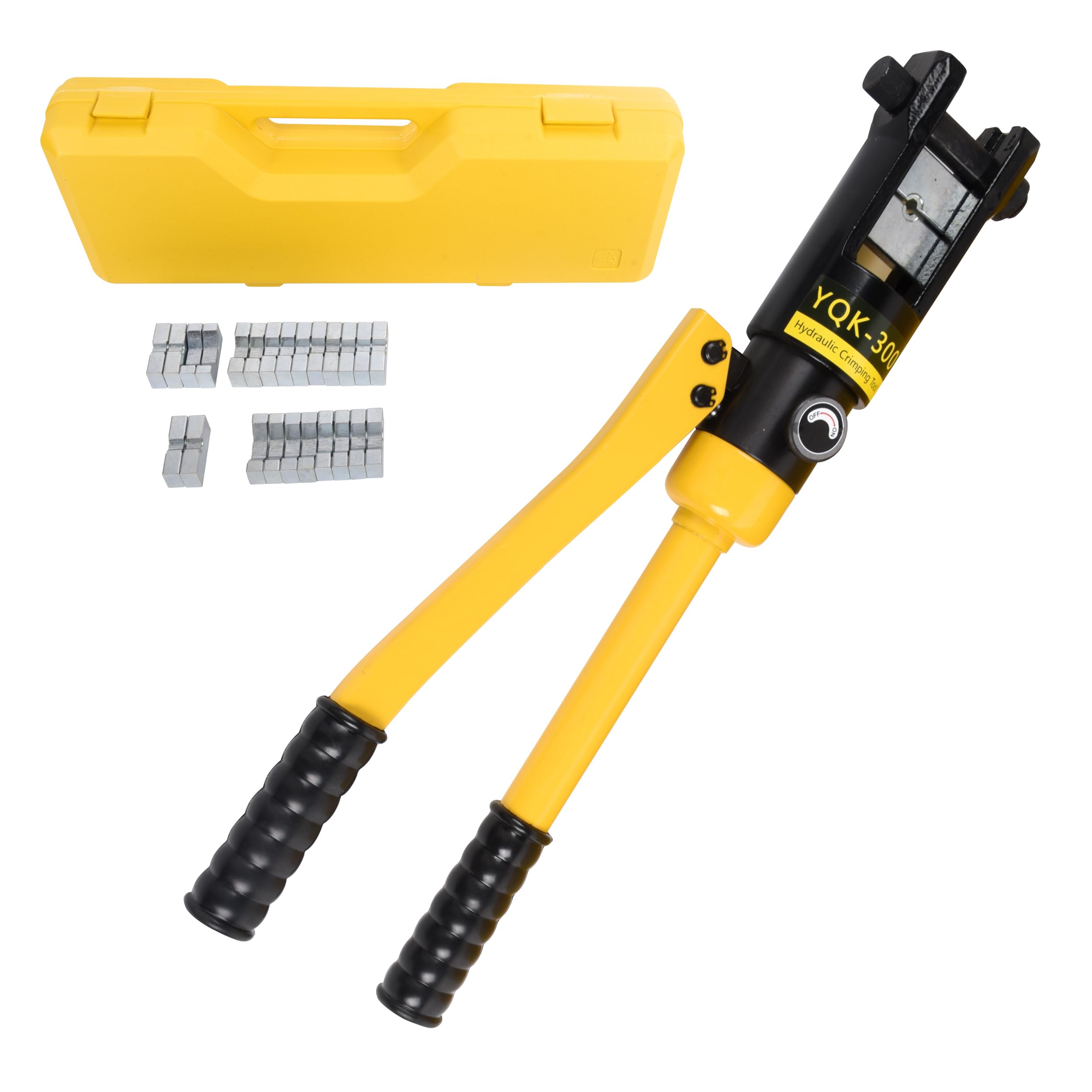 Doppy Hydraulic Crimping Hand Tool 16 Ton 9 AWG to 600 MCM Wire Hydraulic Crimping Tool Set Cable Lug Terminal Crimper With 13 Pairs of Dies