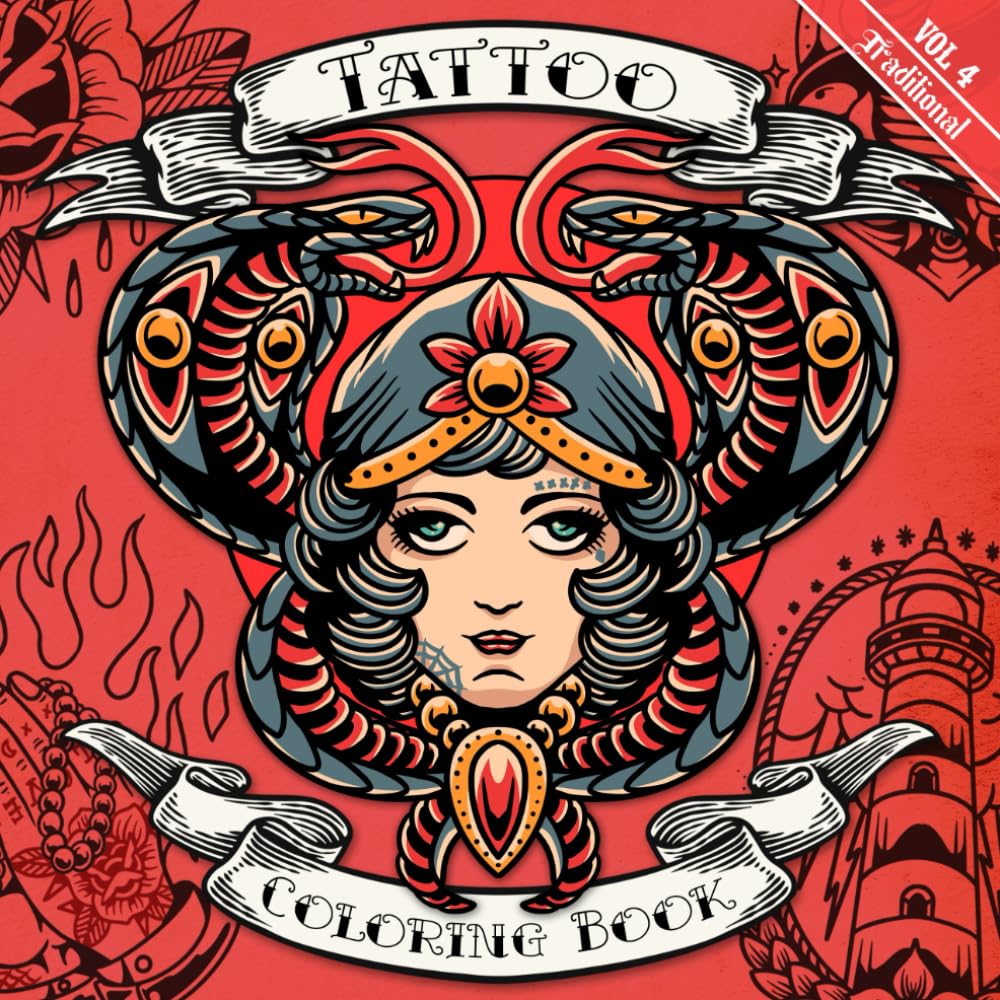 Livre de coloriage tatouage pour s'évader et relaxer votre esprit le soir