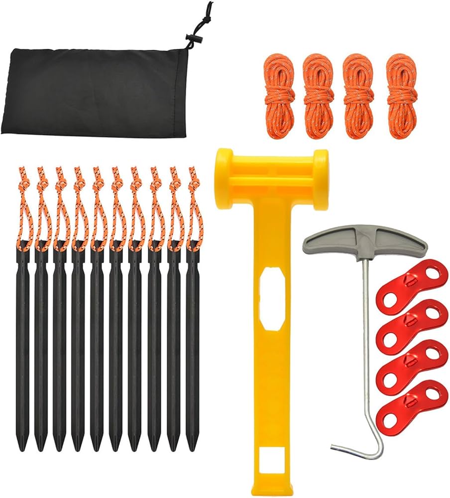 テント設営セット（ポール・ステーク・ハンマー） テント設営セット（ポール・ステーク・ハンマー） テント設営セット
