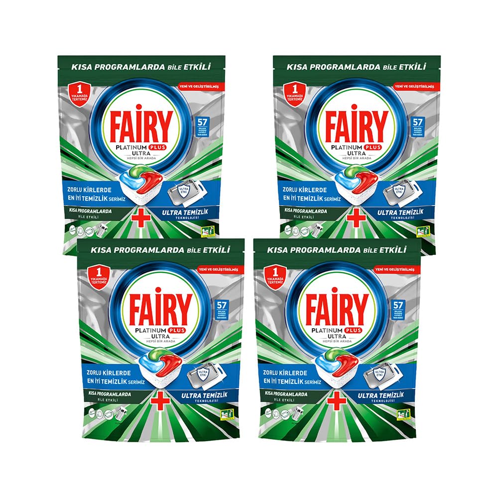Fairy Platinum Plus Ultra Temizlik Bulaşık Makinesi Deterjanı Kapsülü 228 Yıkama Limon Kokulu