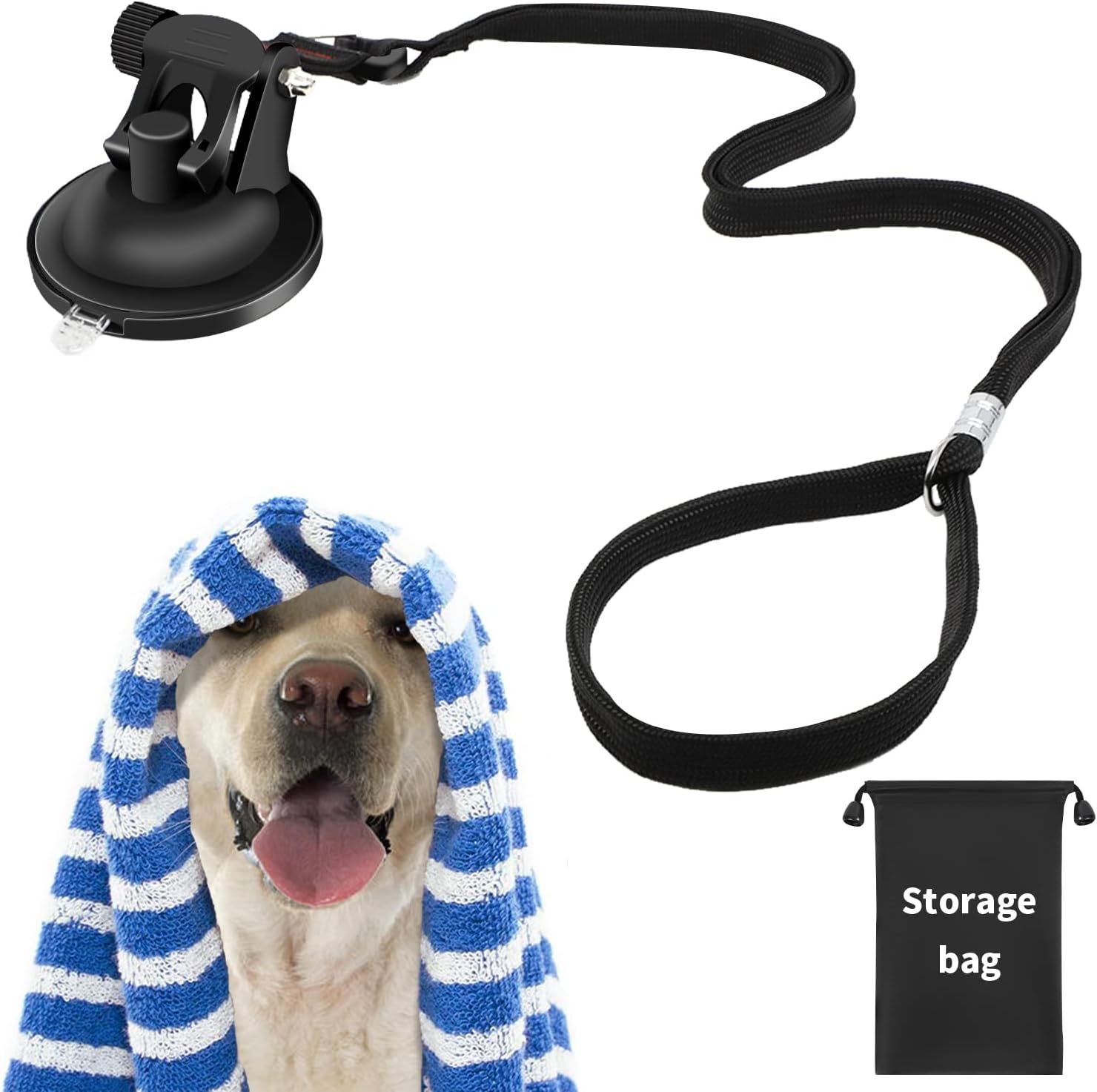 Ubrand WEYA Dog Bathing Tether with Heavy Suction Cup for Pet Dog Cat Grooming and Showering, Leash Tools