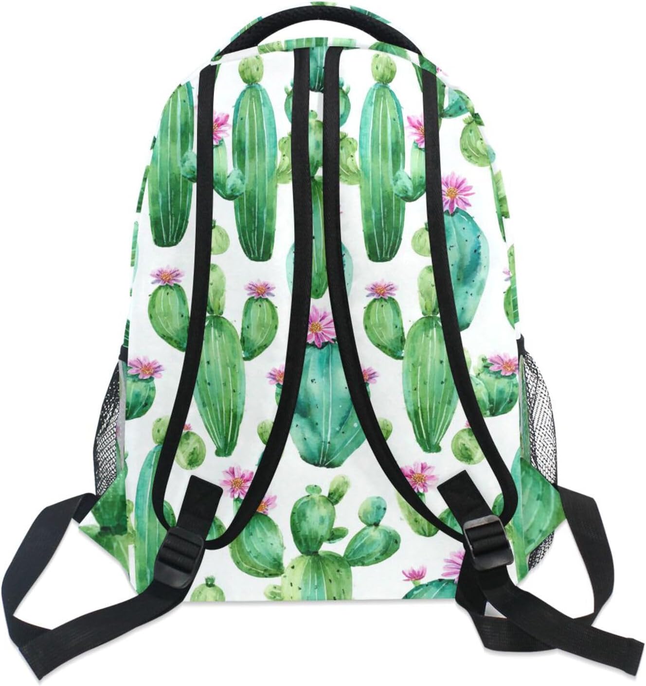 Wamika Watercolor Cactus Backpacks for Girls Kids Boys Tropical Desert Plant Cacti School Book Bags Waterproof Student Laptop Backpack College Carrying Bag Casual Lightweight Travel Sports Day packs
