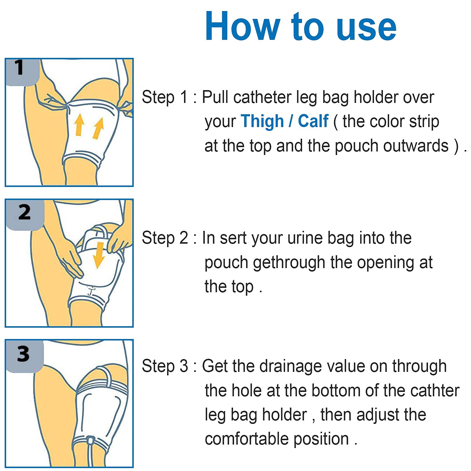 Catheter Leg Bag, Catheter Bag Leg Sleeve Urinary Incontinence Supplies