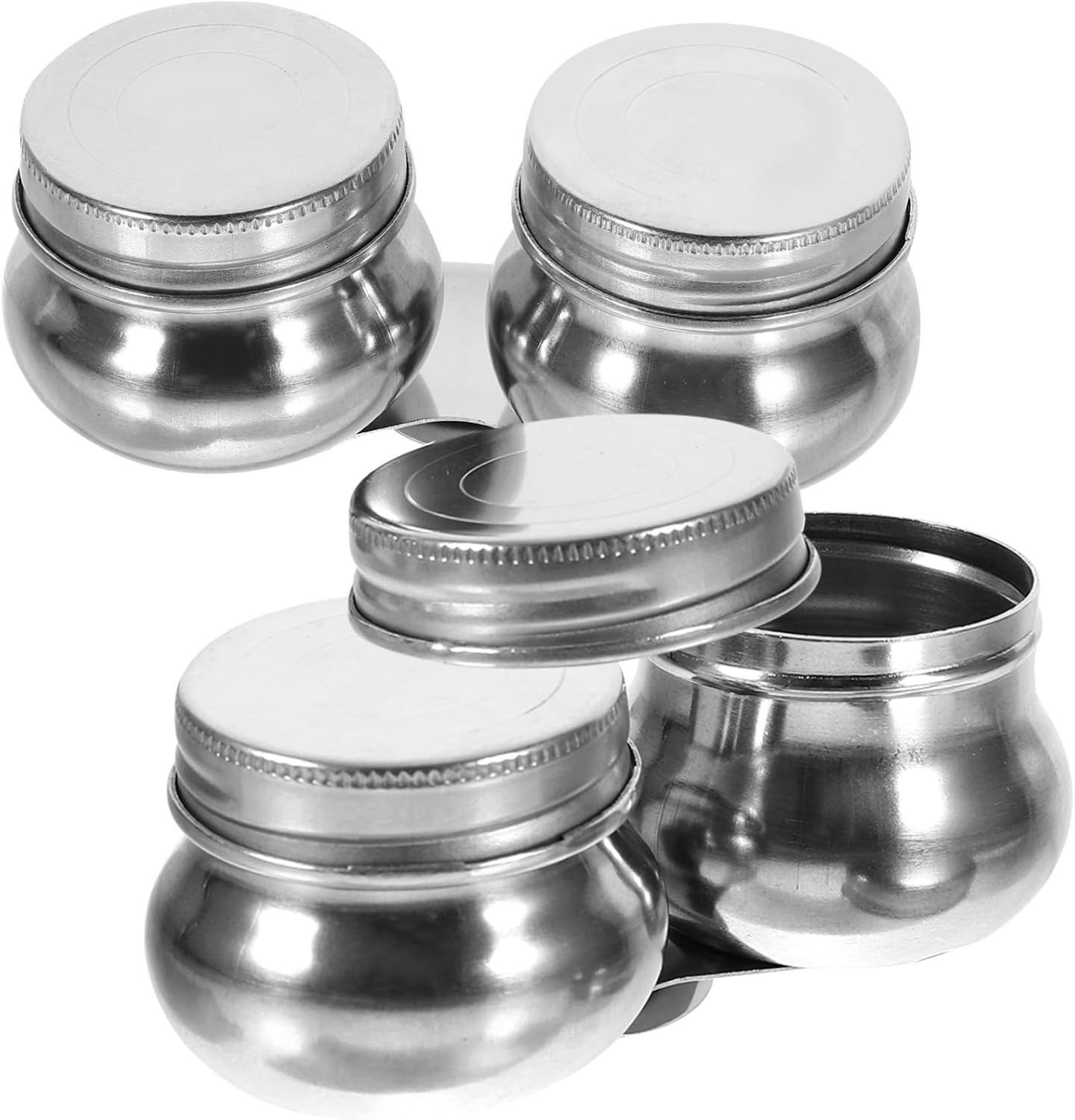 VILLFUL Sturdy and Easy to Use 2 Stainless Steel Palette Cups Lids for Oil Painting Brush Dipper Included