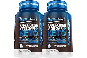 Herbtonics Apple Cider Vinegar Plus 30 Minute Keto BHB Fast Weight Loss...