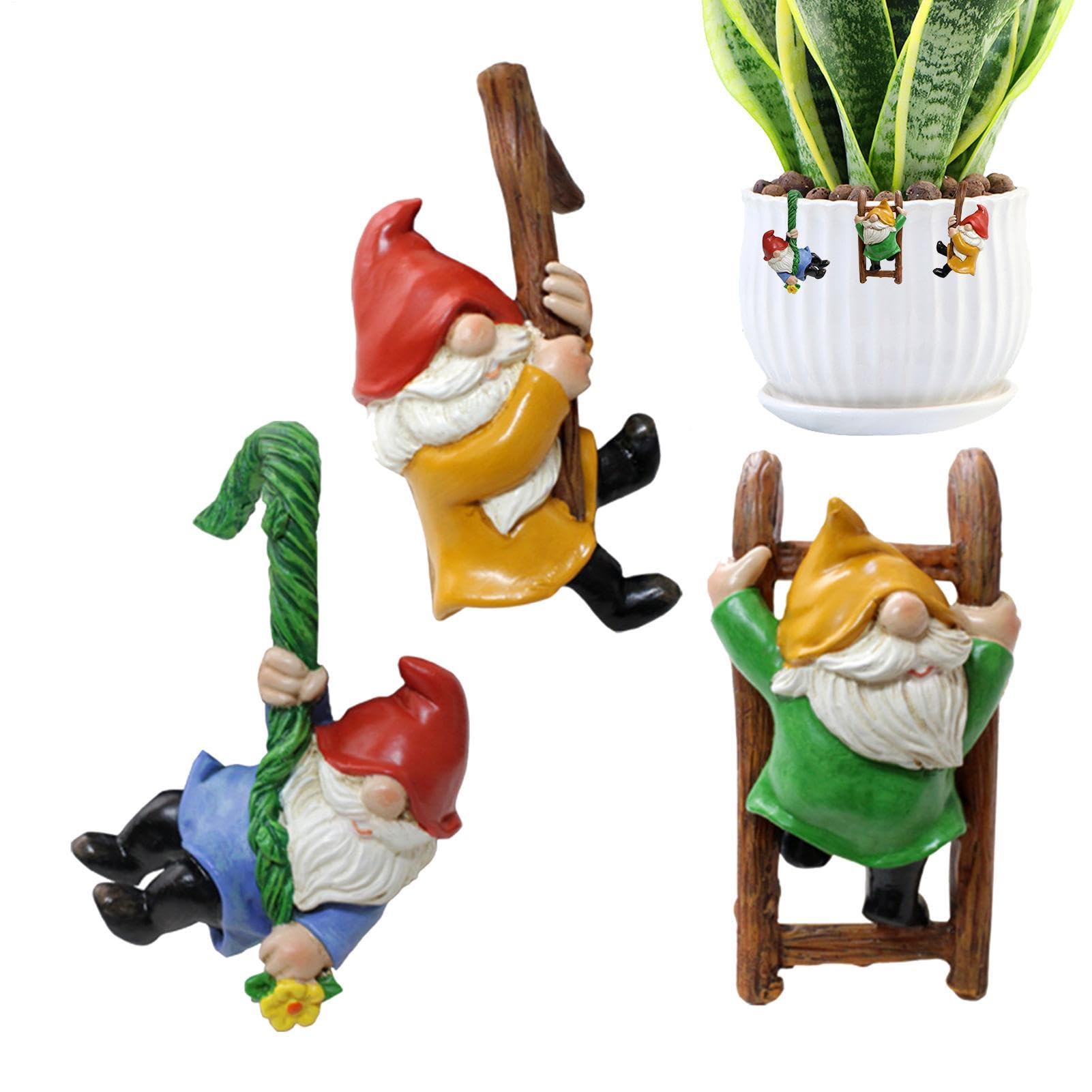 Figura de resina para maceta de flores y estatua decorativa de jardín para exterior