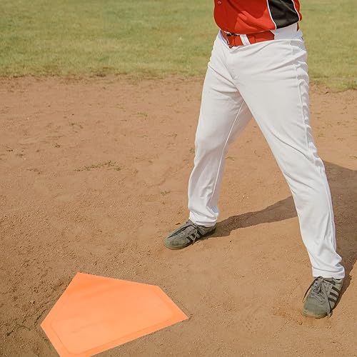 Miniatura 3 de Obuyke 1 Set Baseball Plate Pitcher Rubber Plate Non Slip Baseball Base Rubber Base for Backyard Play Orange